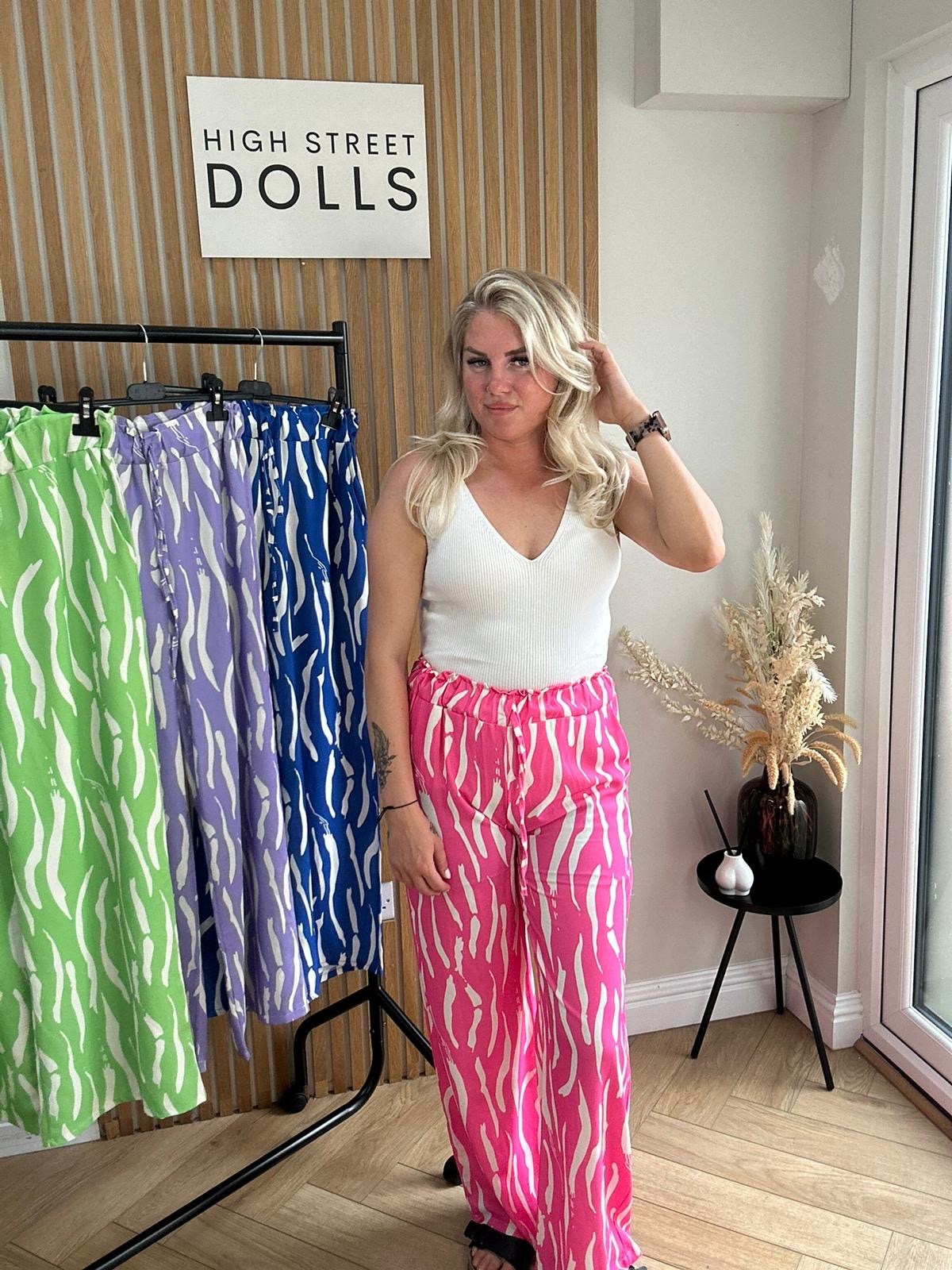 Skye Printed Zebra Trousers Summer Fashion Holiday