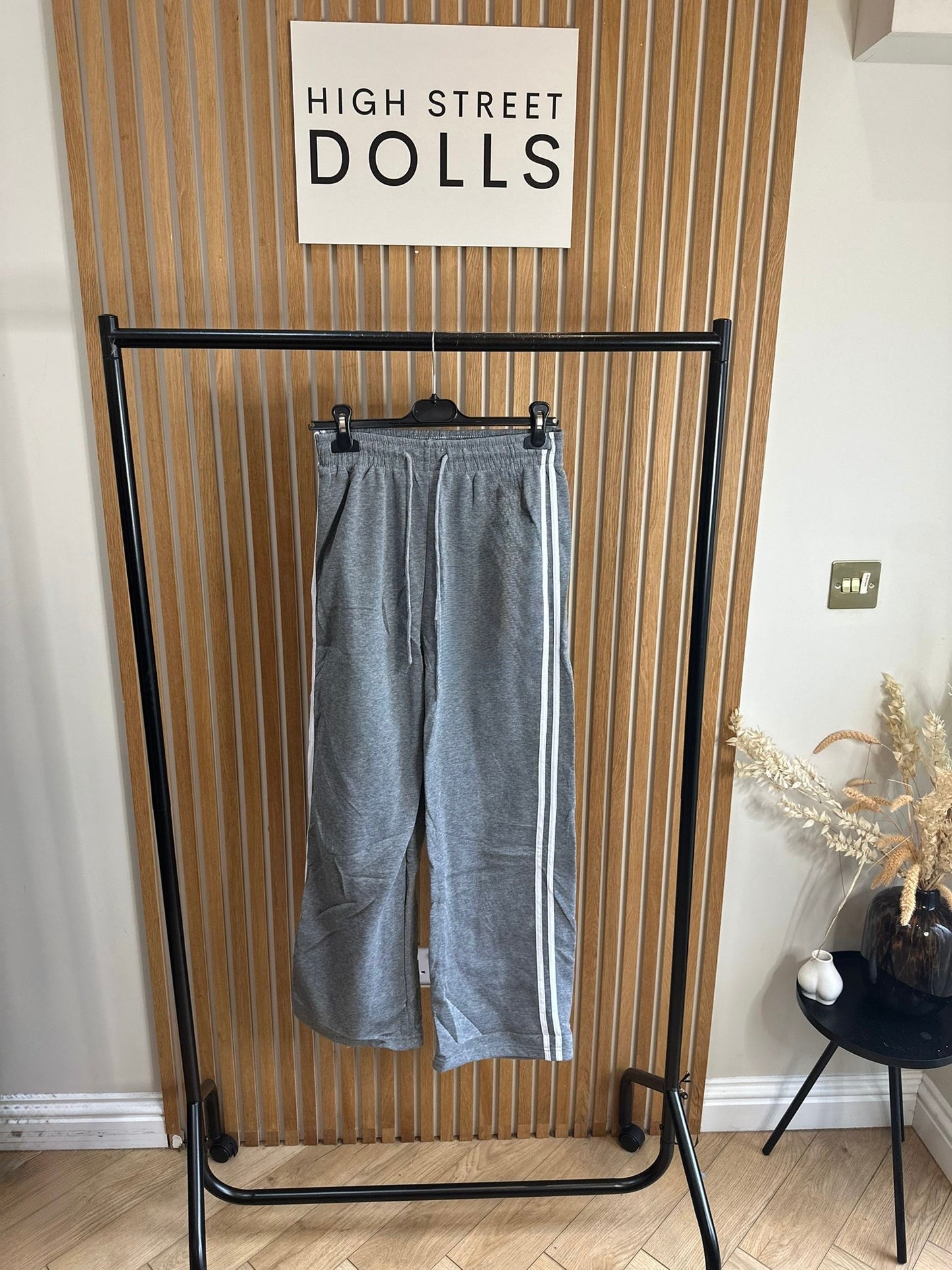 Lori NY Stripe Wide Leg Joggers Jersey Trousers