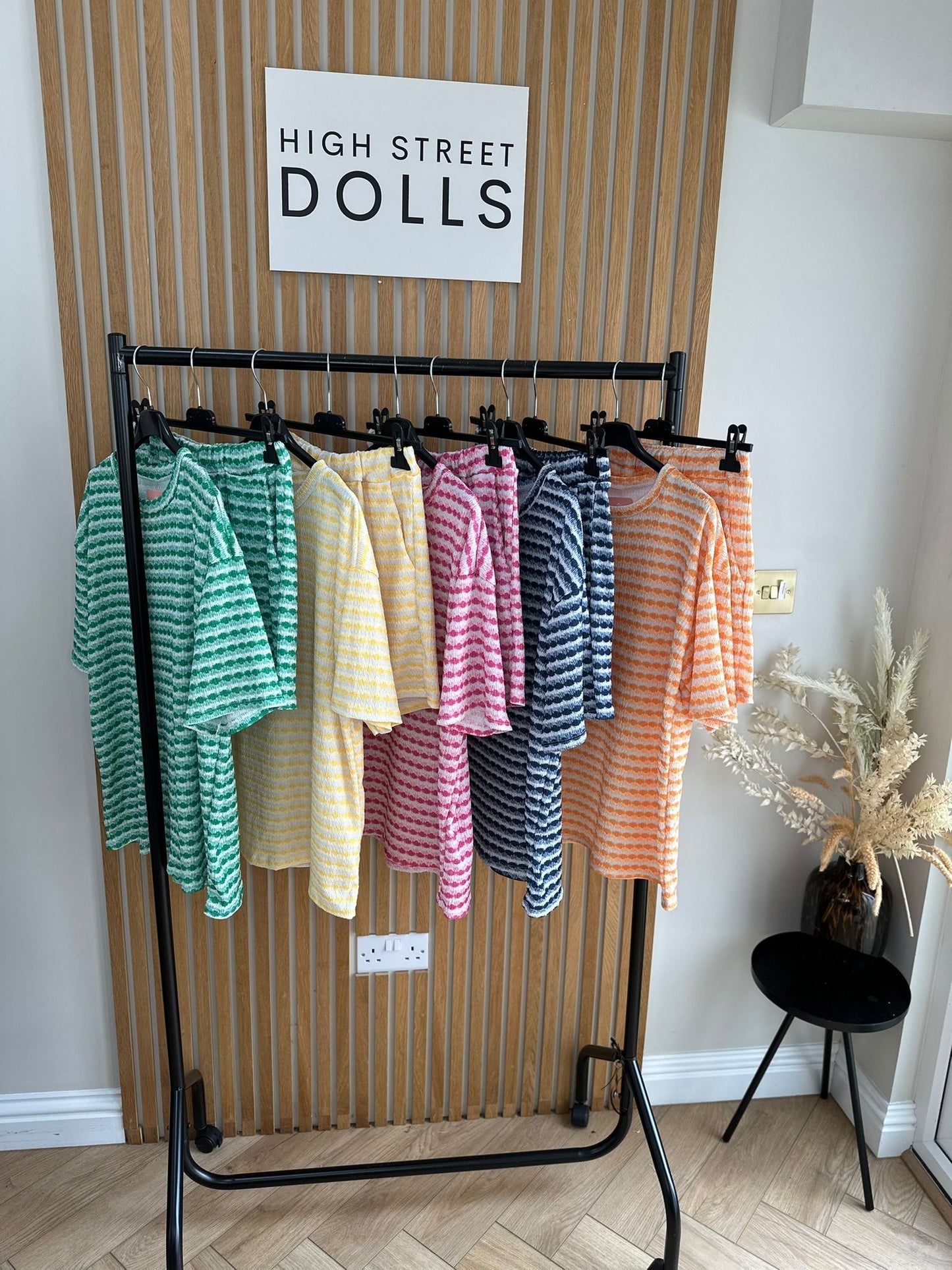 Paisley Stripe T shirt and Shorts Set Summer Holiday Outfit Co Ord