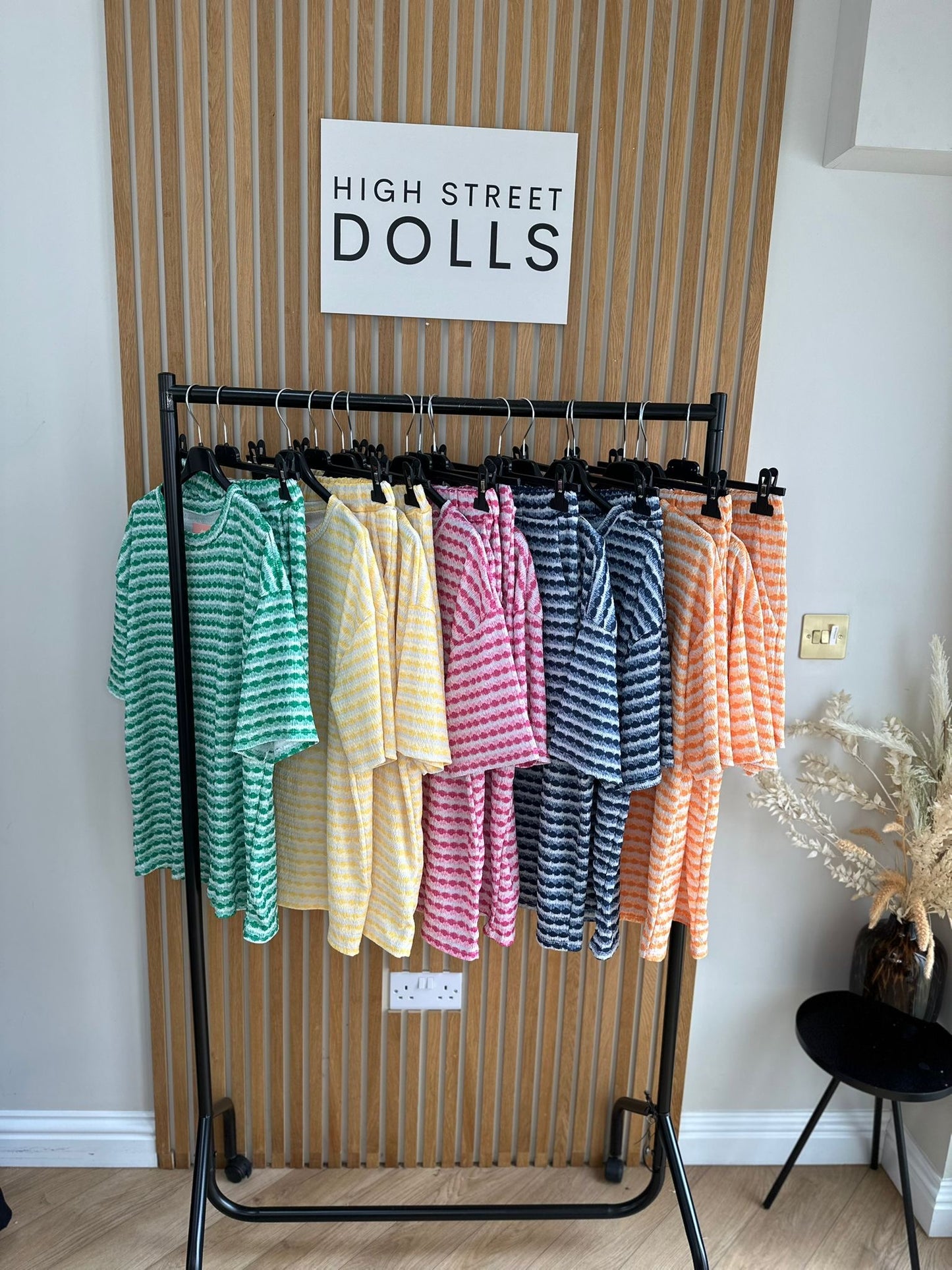Paisley Stripe T shirt and Shorts Set Summer Holiday Outfit Co Ord
