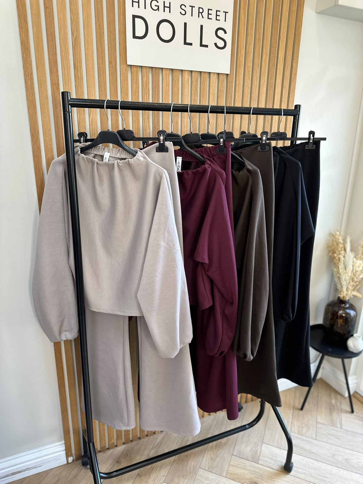 Rosalie High Neck Top & High Waisted Trouser Co-Ord Set Women’s Loungewear Autumn Winter
