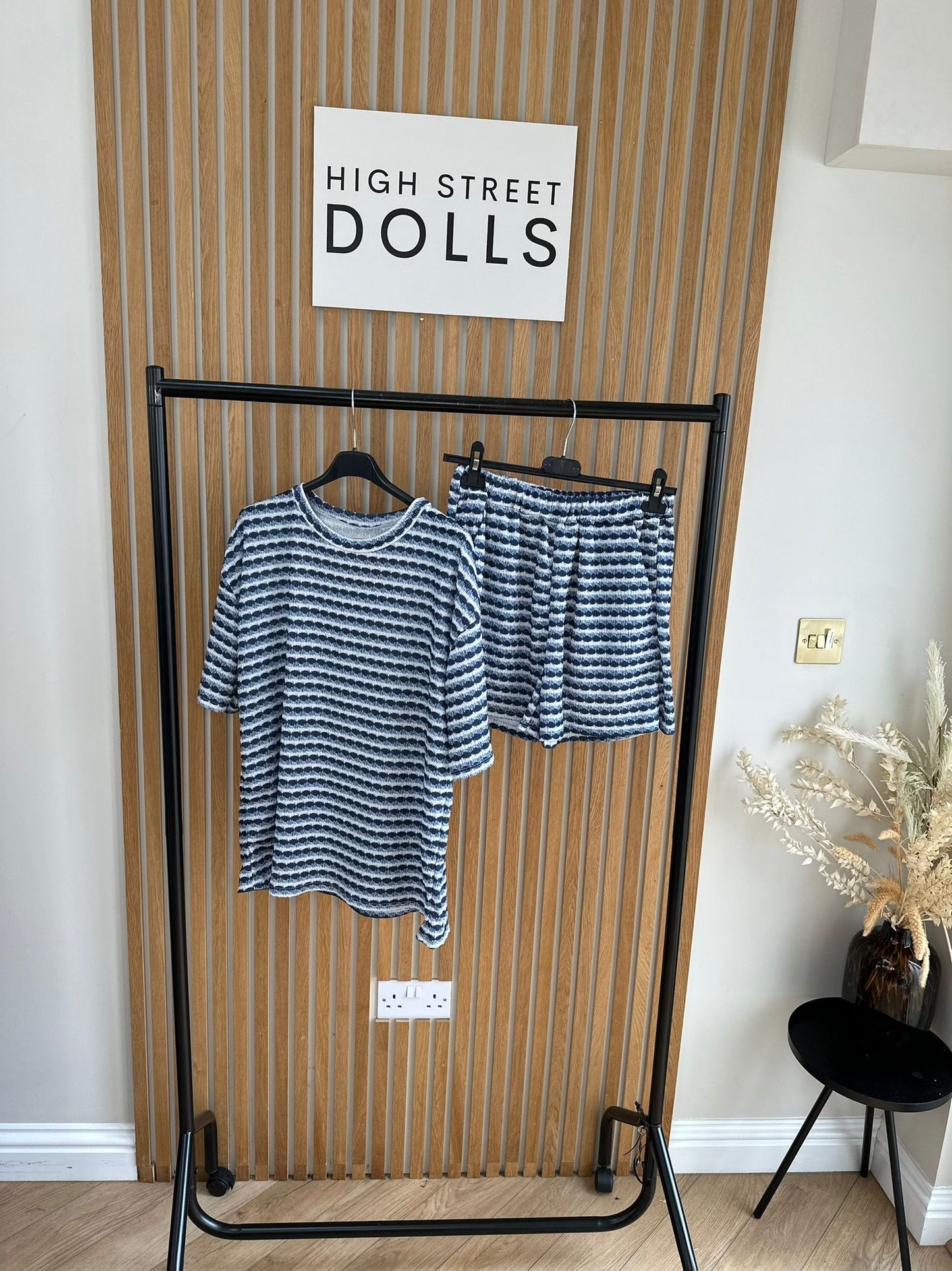 Paisley Stripe T shirt and Shorts Set Summer Holiday Outfit Co Ord