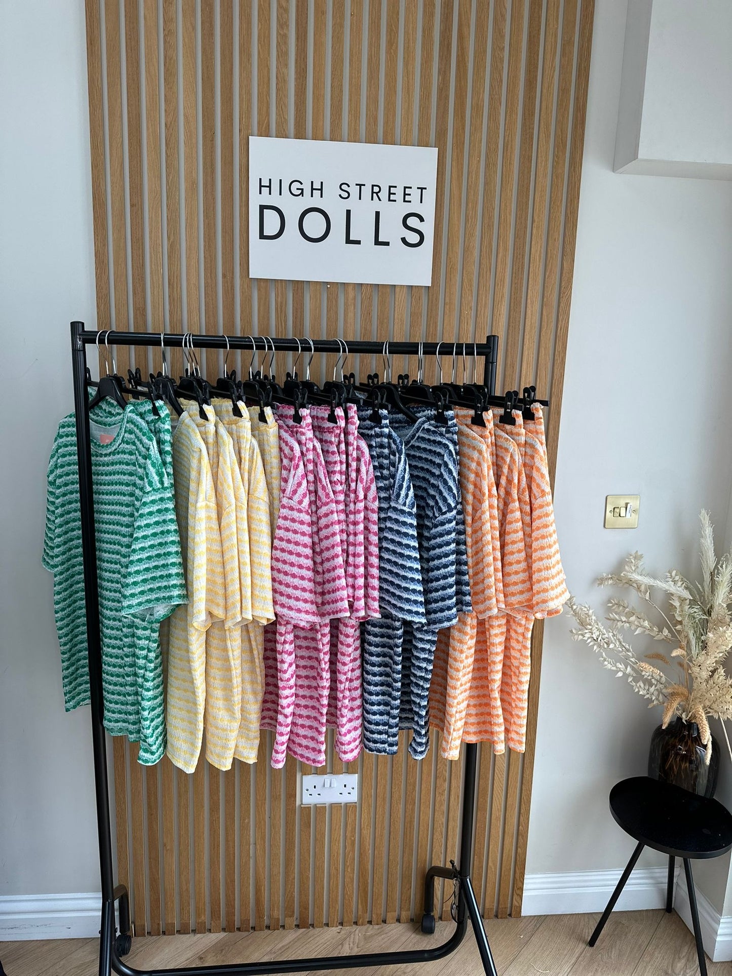 Paisley Stripe T shirt and Shorts Set Summer Holiday Outfit Co Ord