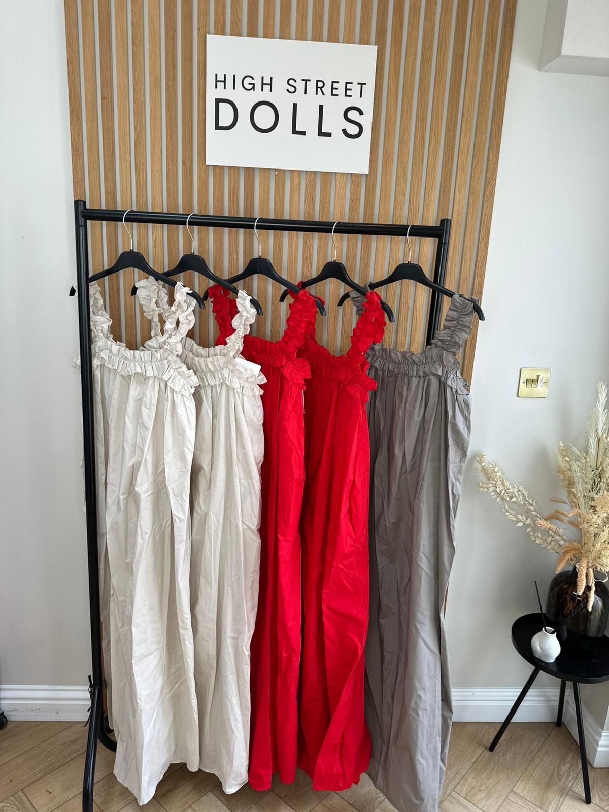 Sofia Maxi Dress Ruffle Straps Holiday Summer Outfit