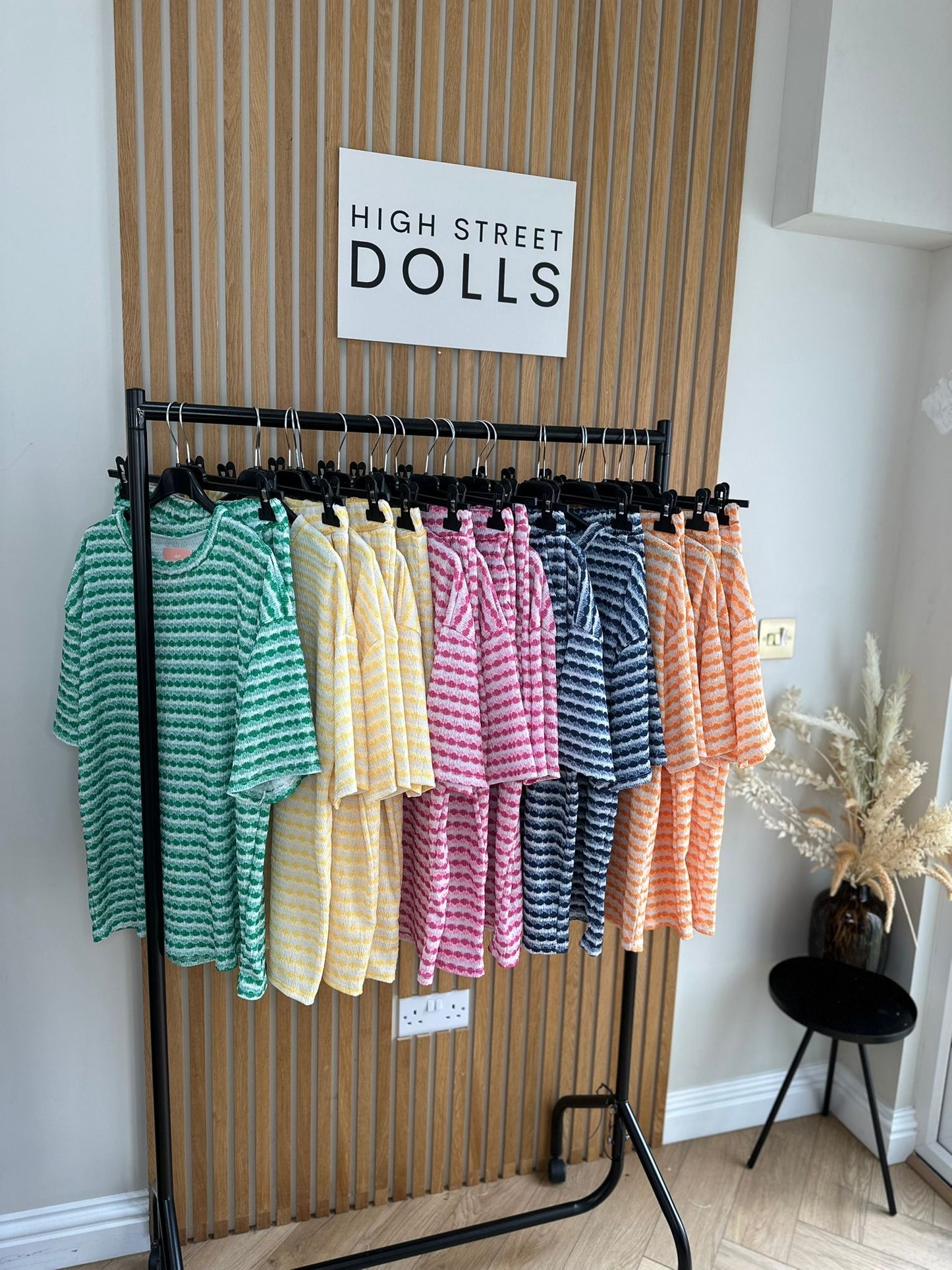 Paisley Stripe T shirt and Shorts Set Summer Holiday Outfit Co Ord