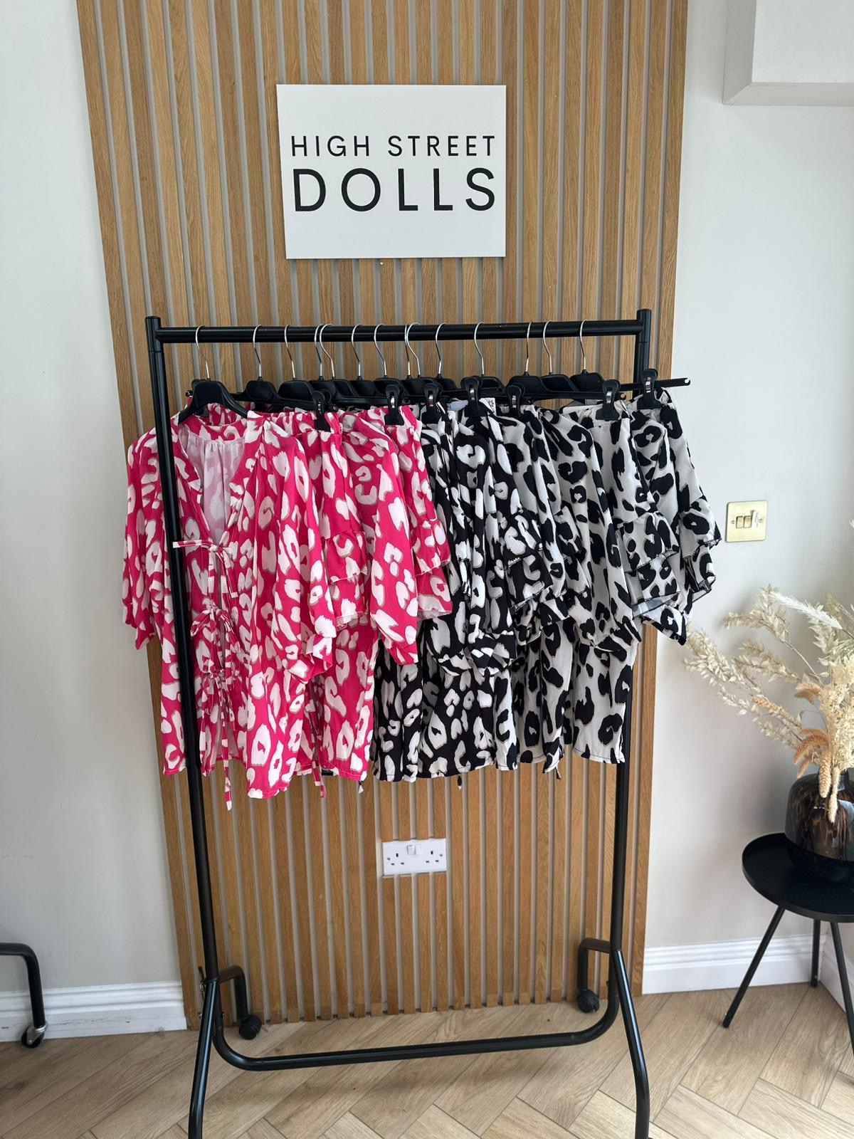 Zoey Leopard Print Bow Top and Skort Matching Co Ord Summer holiday outfit airport outfit