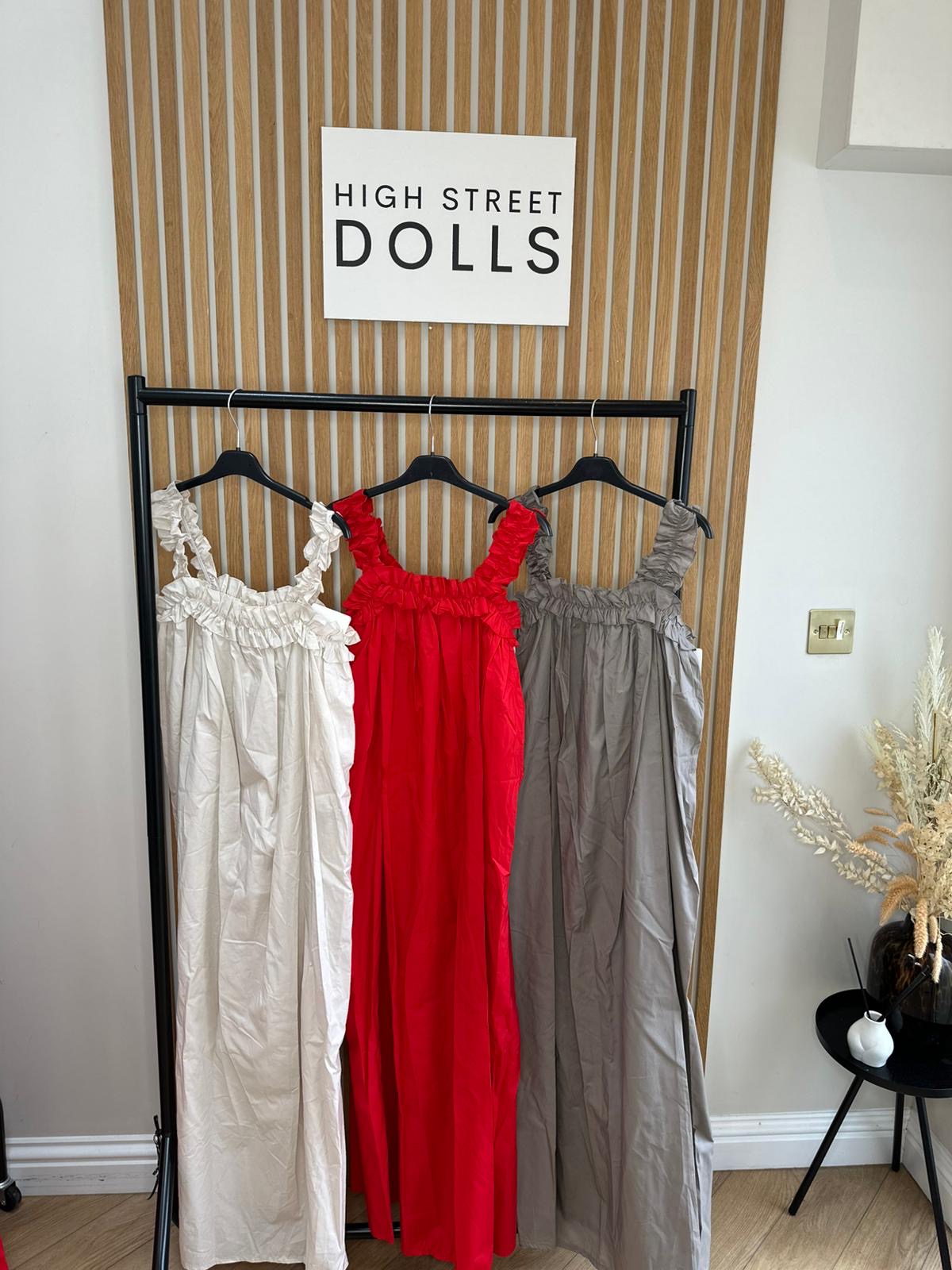 Sofia Maxi Dress Ruffle Straps Holiday Summer Outfit