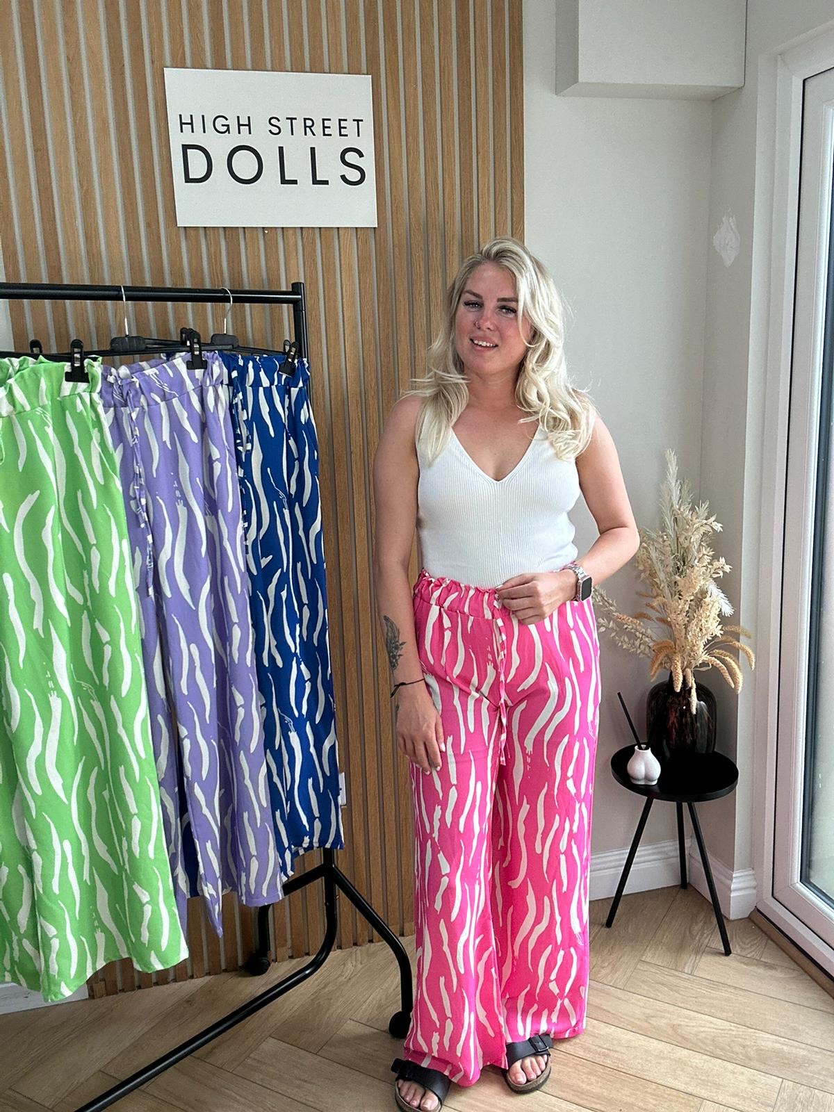 Skye Printed Zebra Trousers Summer Fashion Holiday