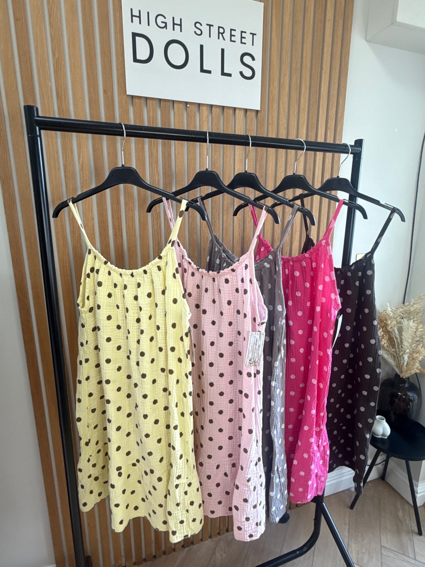 Pippa Ruffle Dress Polka Dot Print Summer Holiday Short Dress