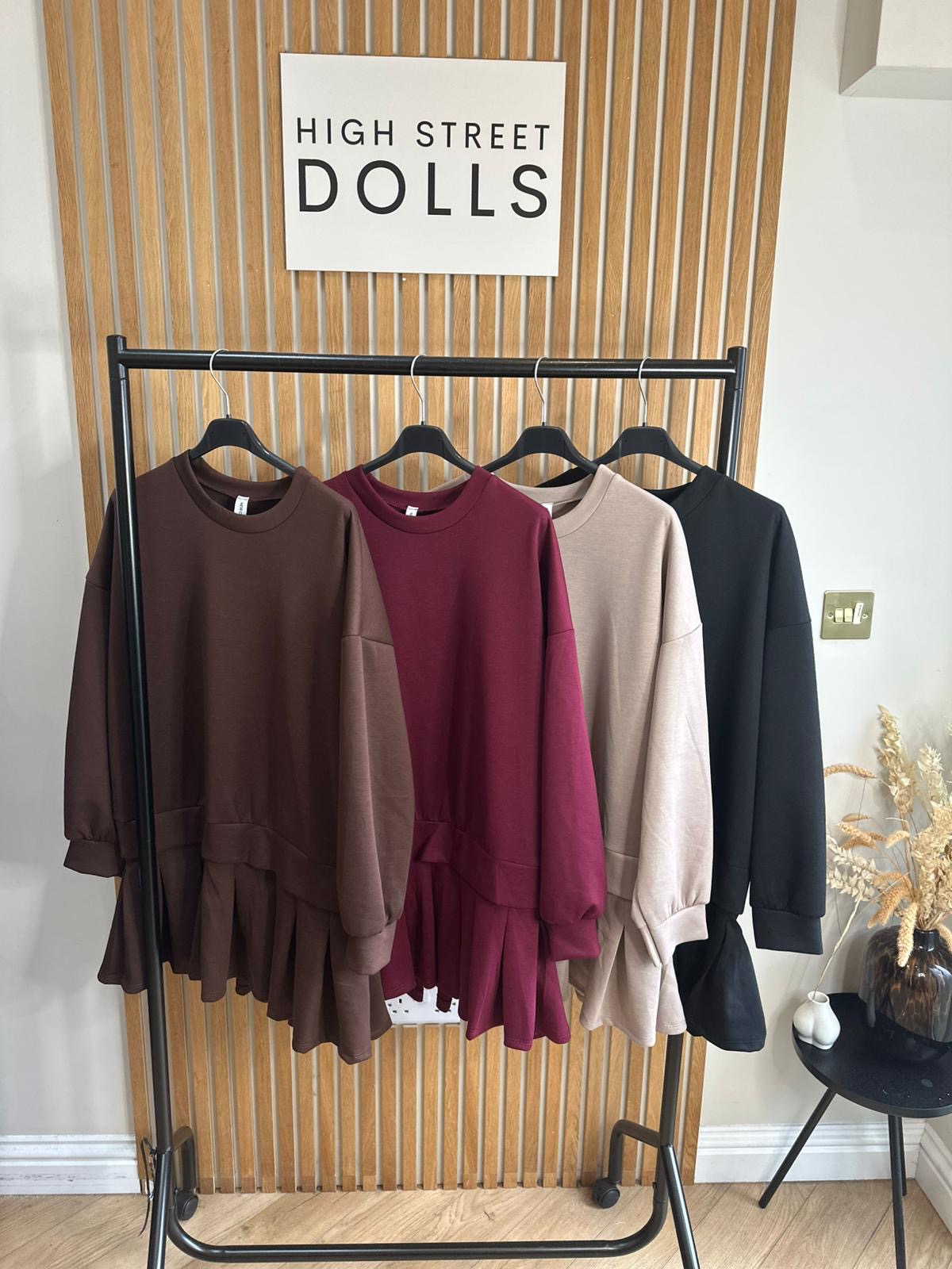 Ava Jumper Dress With Pleated Skirt Autumn Winter