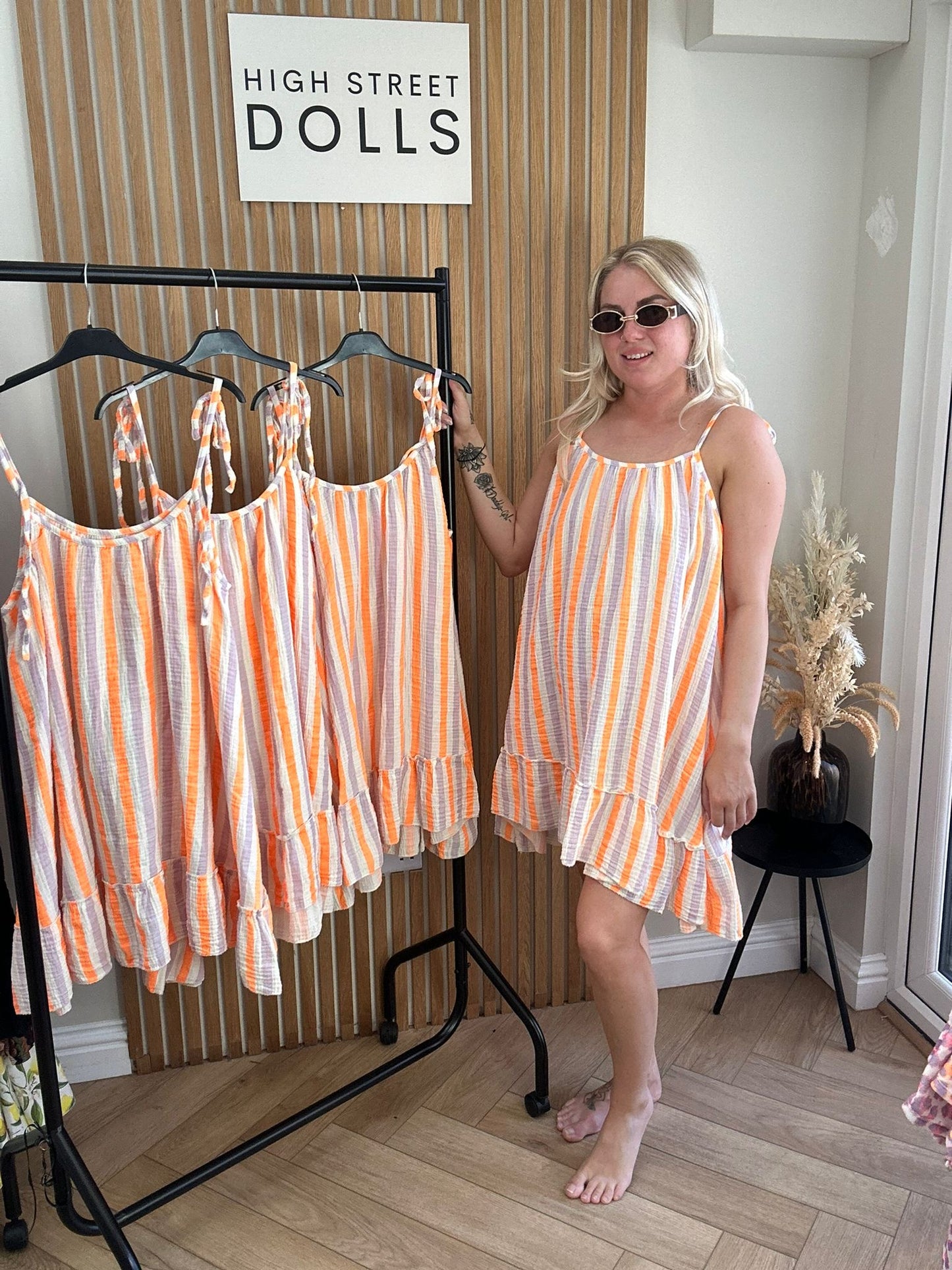 Lollie Pinstripe Dress Summer Outfit Holiday