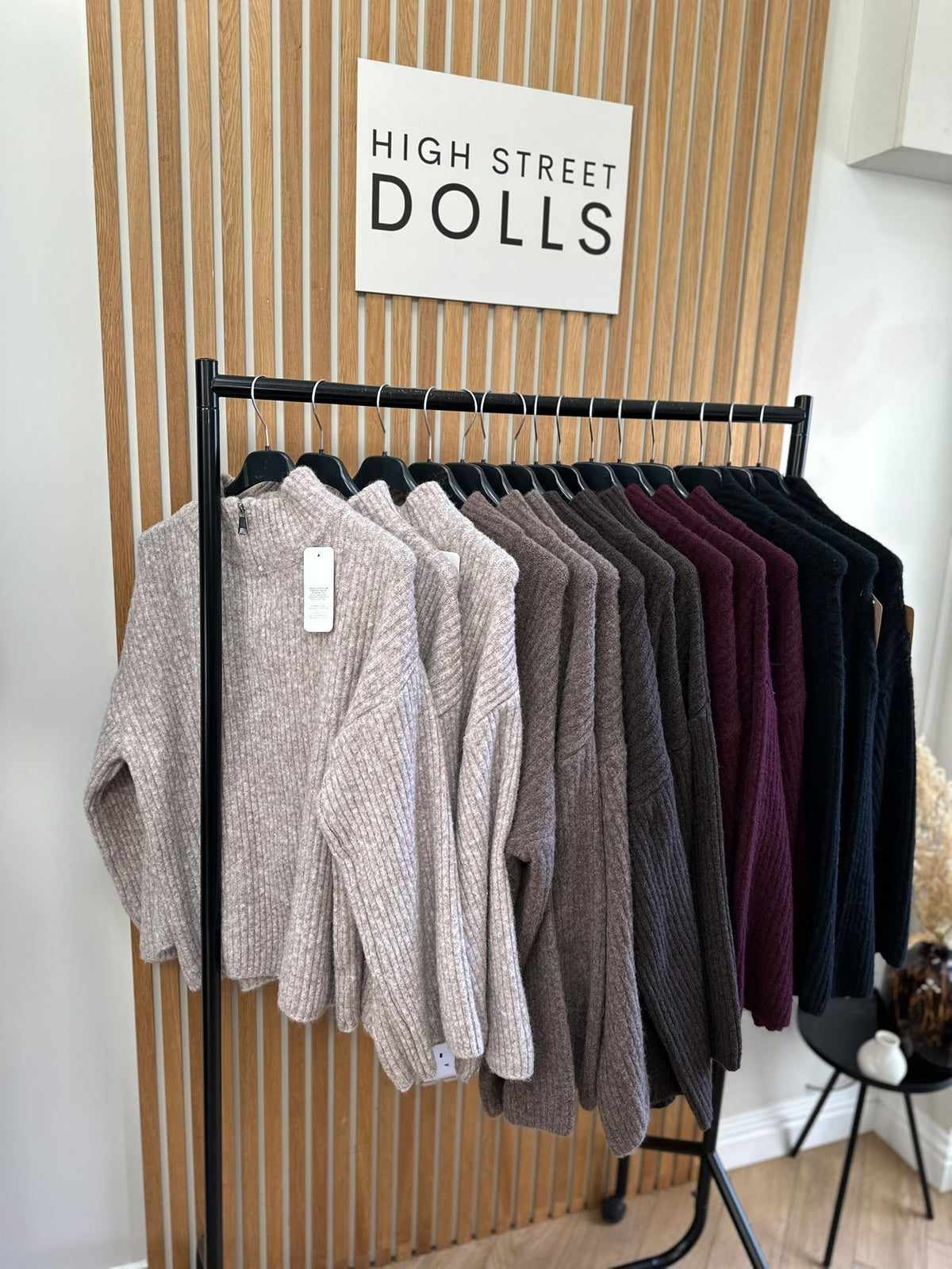 Emily Oversized Knitted Zip-Up Cardigan with Bell Sleeves & Funnel Neckline – Autumn Winter Knitwear