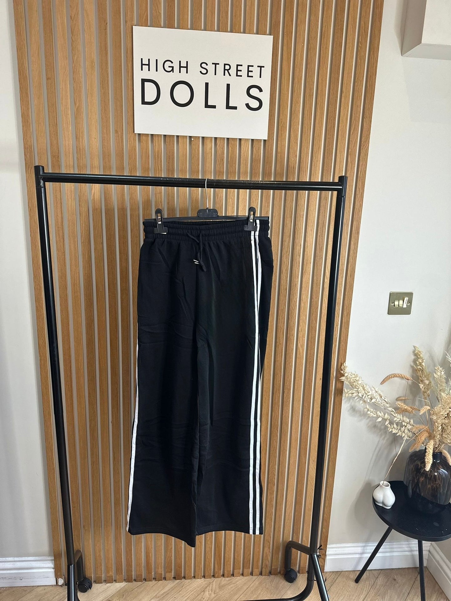 Lori NY Stripe Wide Leg Joggers Jersey Trousers