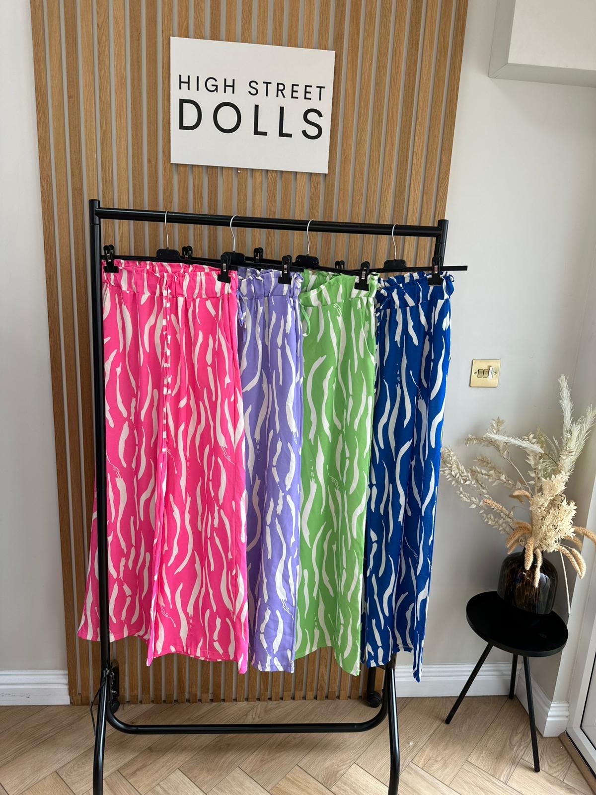 Skye Printed Zebra Trousers Summer Fashion Holiday
