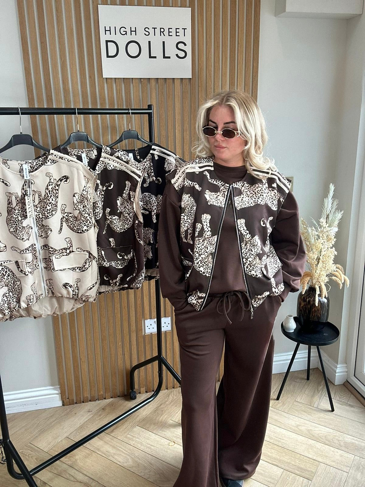 Cally Gilet Bomber Jacket Cheeta Print