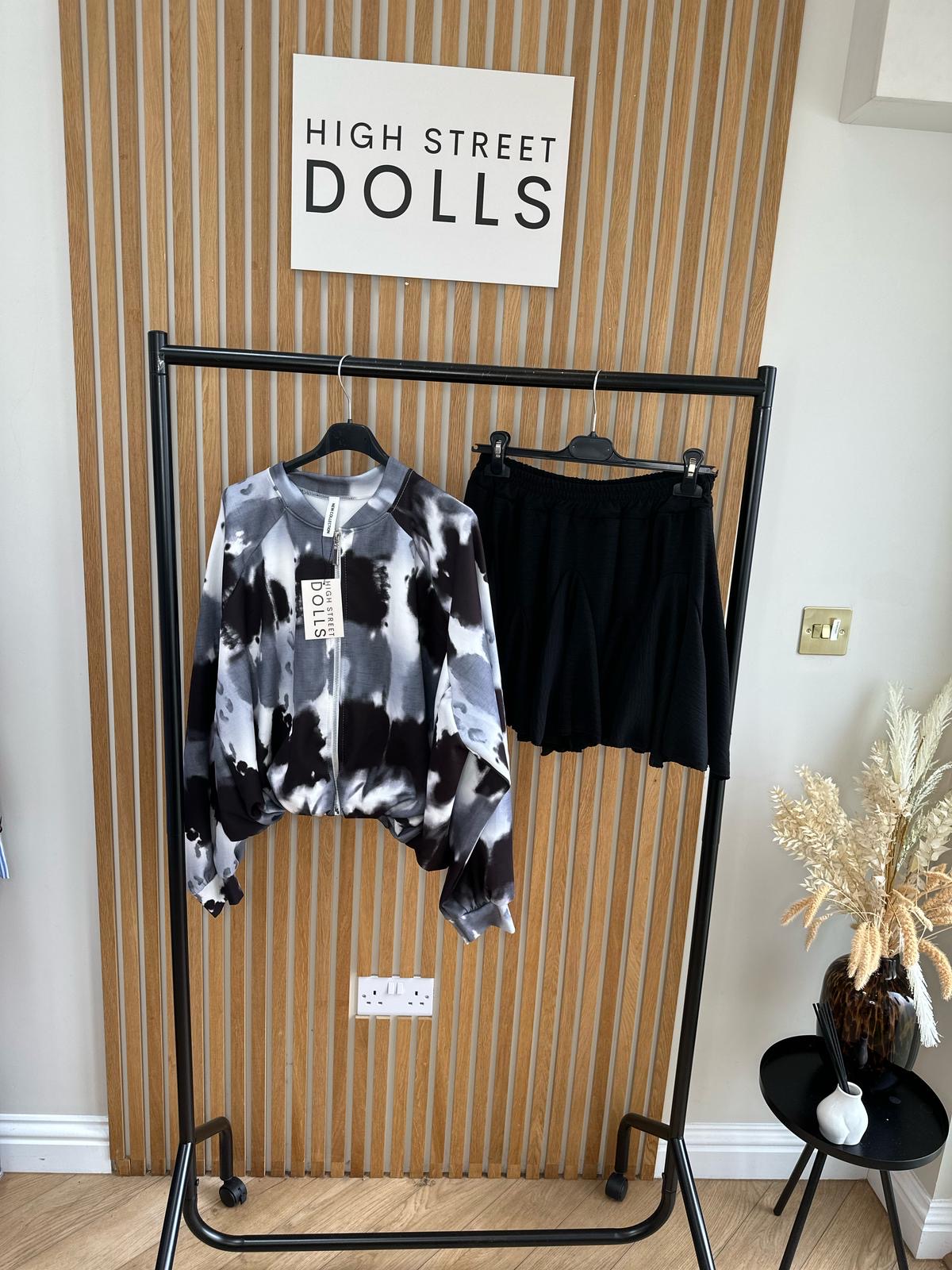 Naomi Two Piece Bomber and Skirt Co Ord