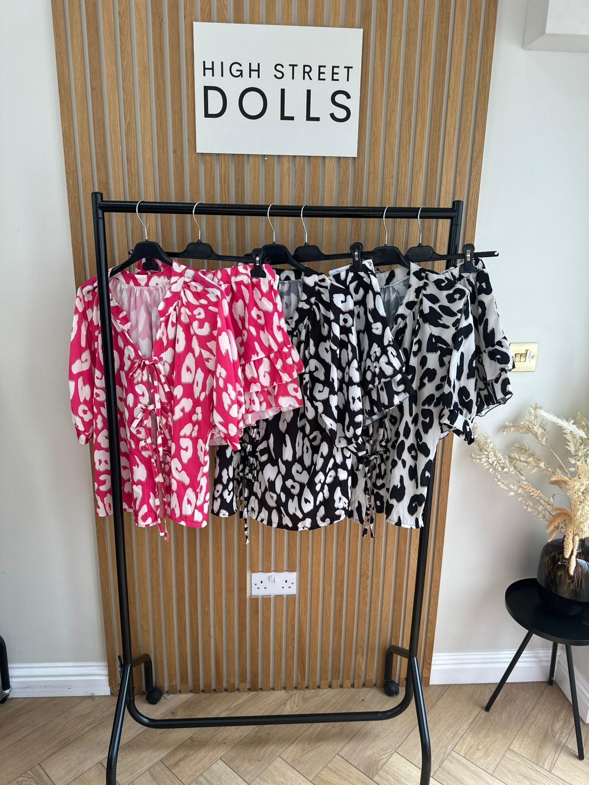 Zoey Leopard Print Bow Top and Skort Matching Co Ord Summer holiday outfit airport outfit