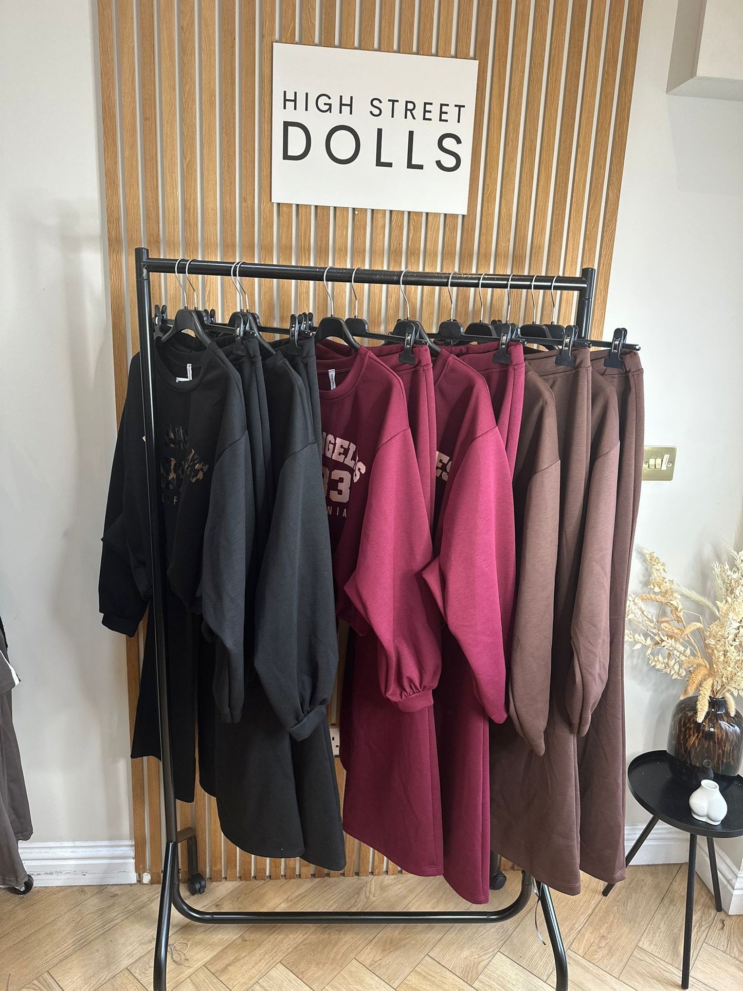 Bessie Lounge Set Tracksuit Loungewear Printed Slogan Bubble Hem Balloon Hem Flare Trousers