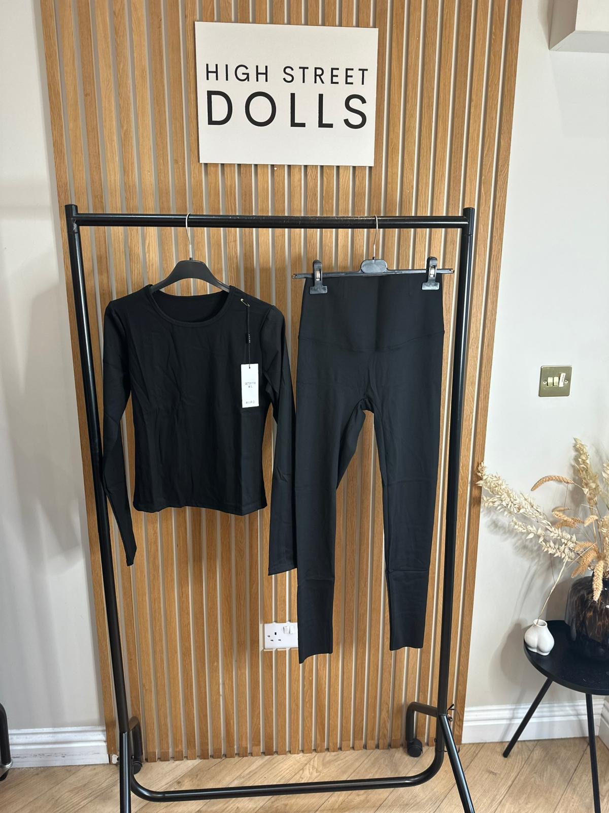 Rochelle Activewear Lycra Lounge Set Womens Long Sleeve Leggings Co Ord