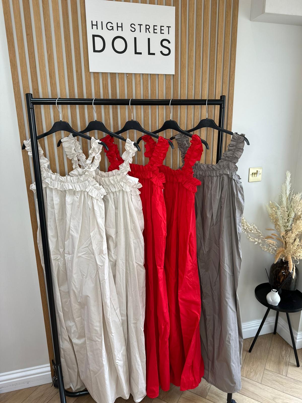Sofia Maxi Dress Ruffle Straps Holiday Summer Outfit