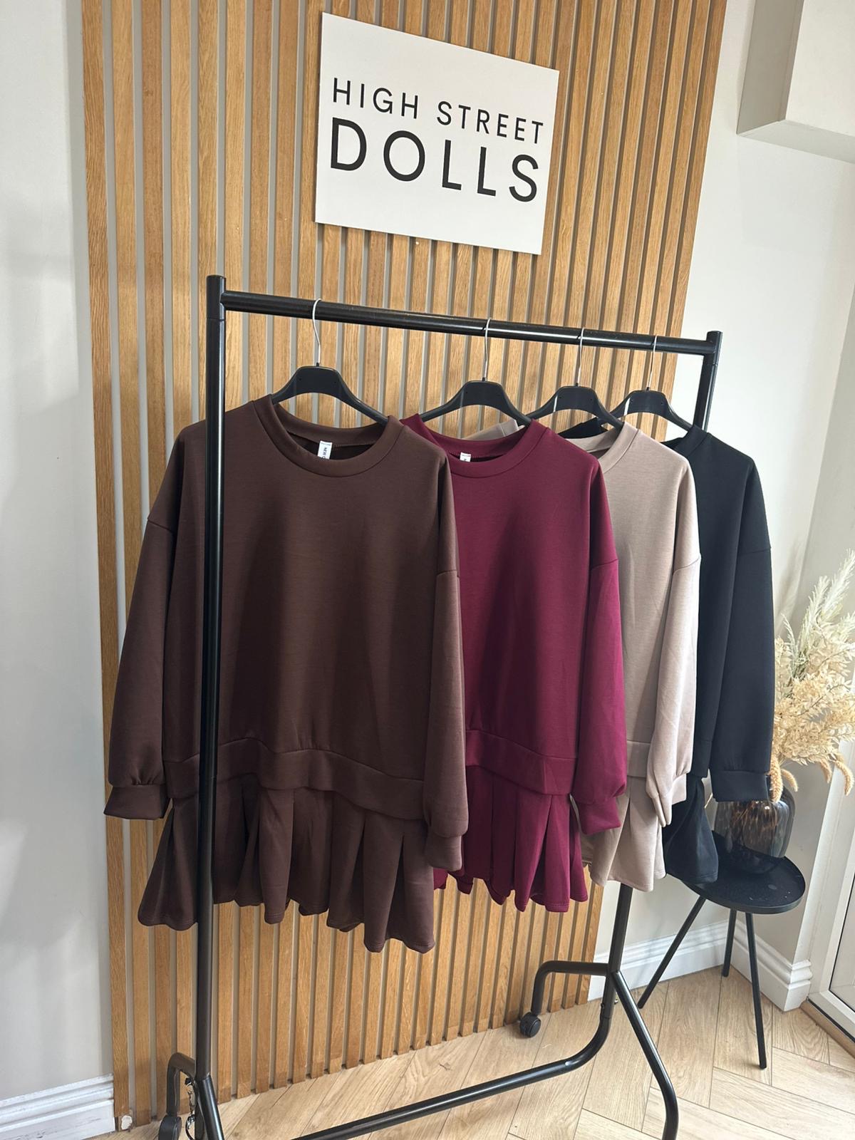 Ava Jumper Dress With Pleated Skirt Autumn Winter