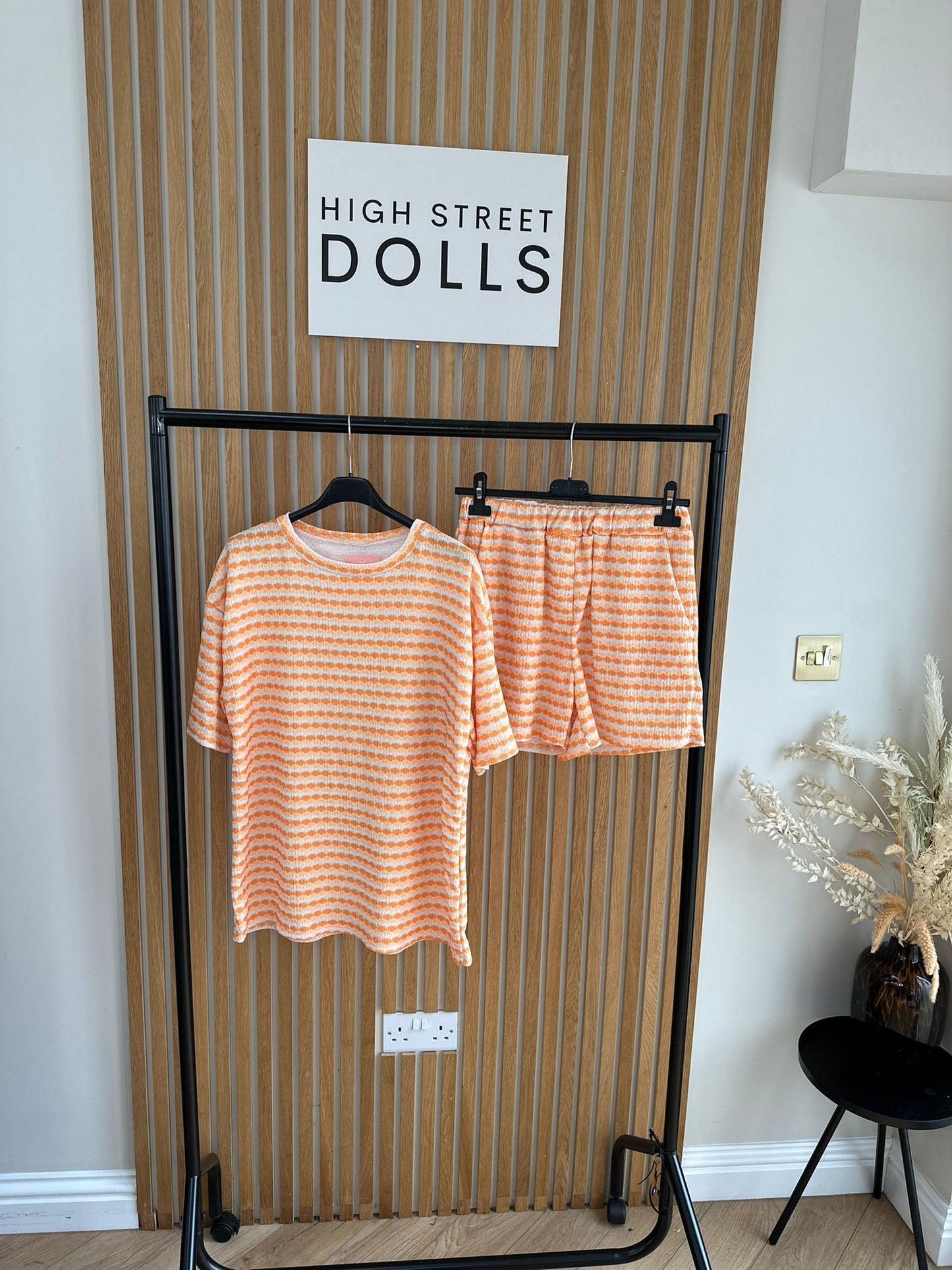 Paisley Stripe T shirt and Shorts Set Summer Holiday Outfit Co Ord