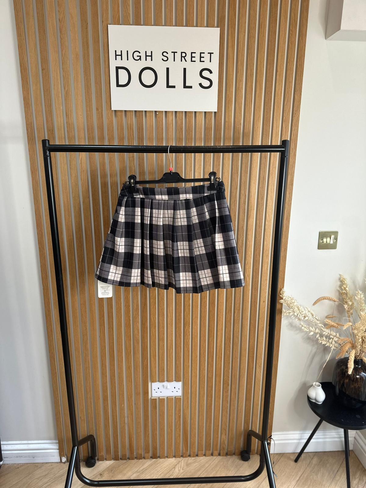 Carrie Tartan Pleated Skort Autumn Winter Mini Skirt Shorts Check Festive