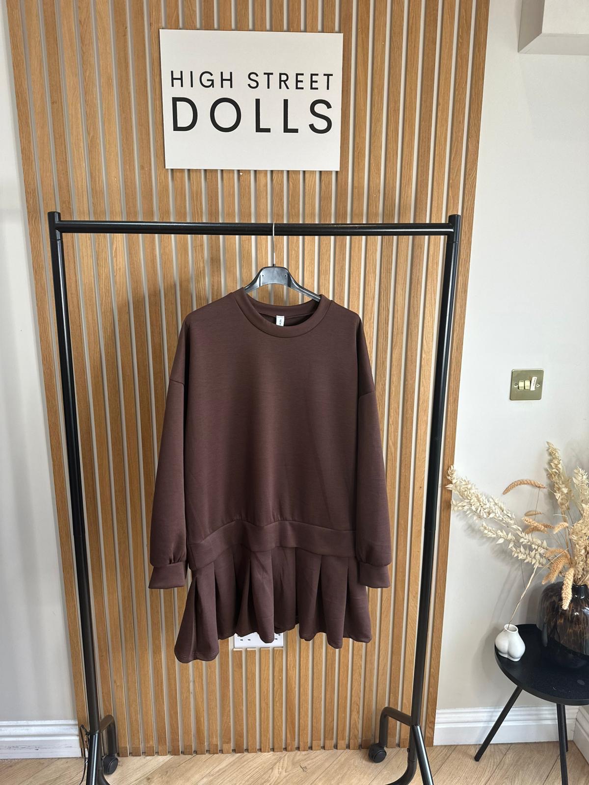 Ava Jumper Dress With Pleated Skirt Autumn Winter
