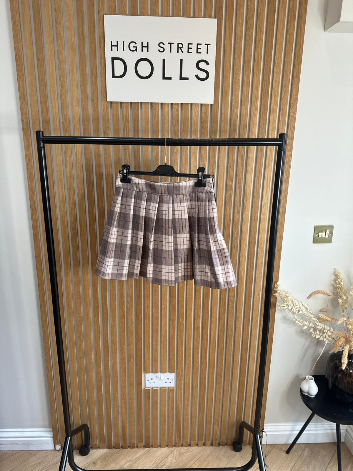 Carrie Tartan Pleated Skort Autumn Winter Mini Skirt Shorts Check Festive