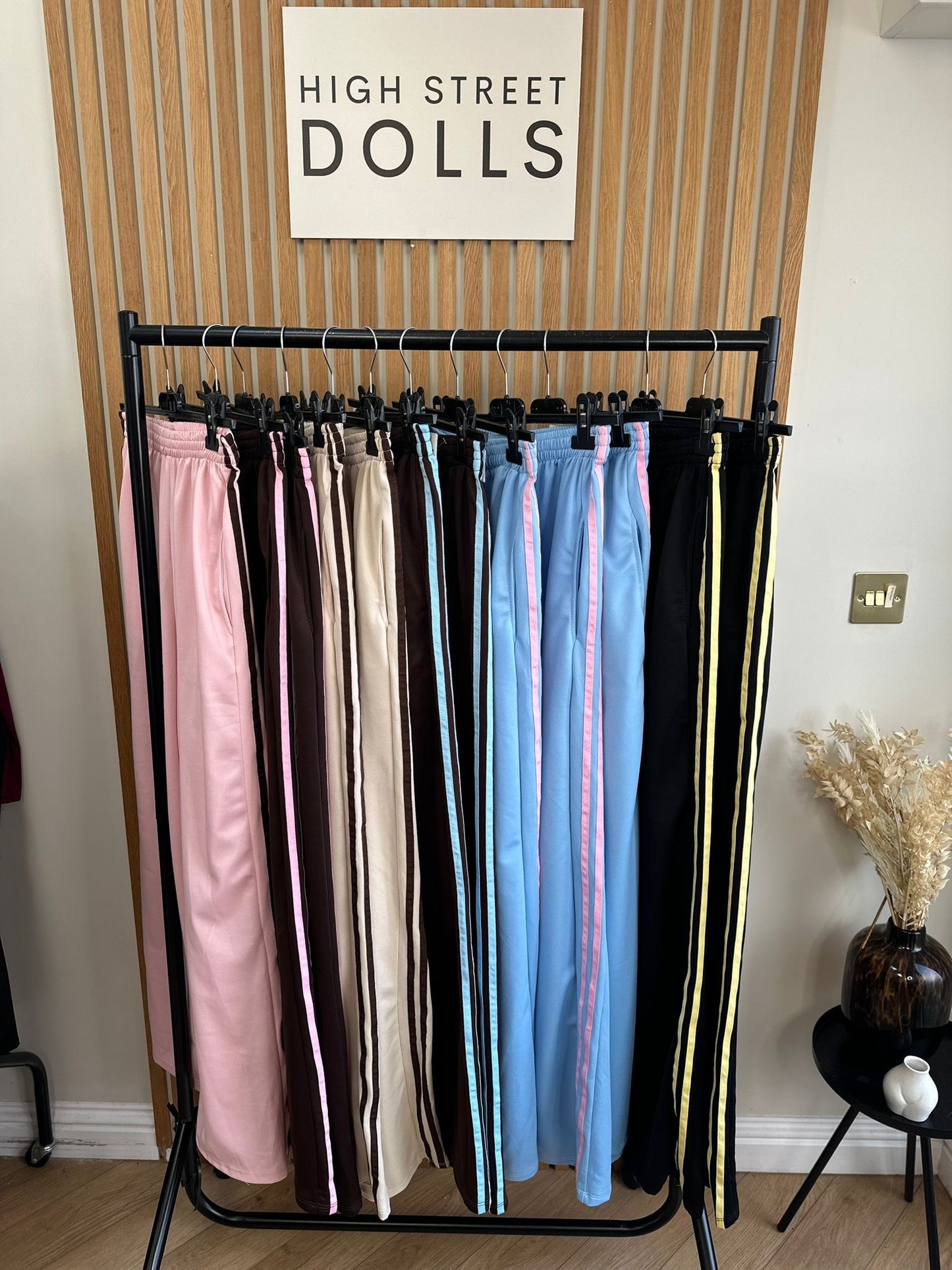 Sammie Trousers Wide Leg Flares Stripe Detail Winter Spring Summer