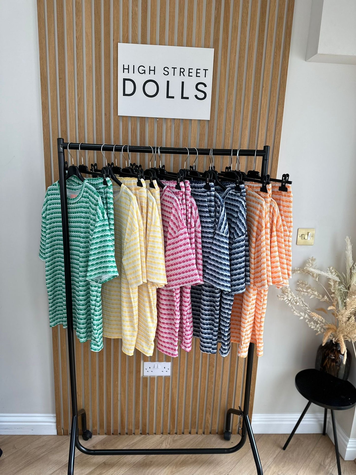 Paisley Stripe T shirt and Shorts Set Summer Holiday Outfit Co Ord
