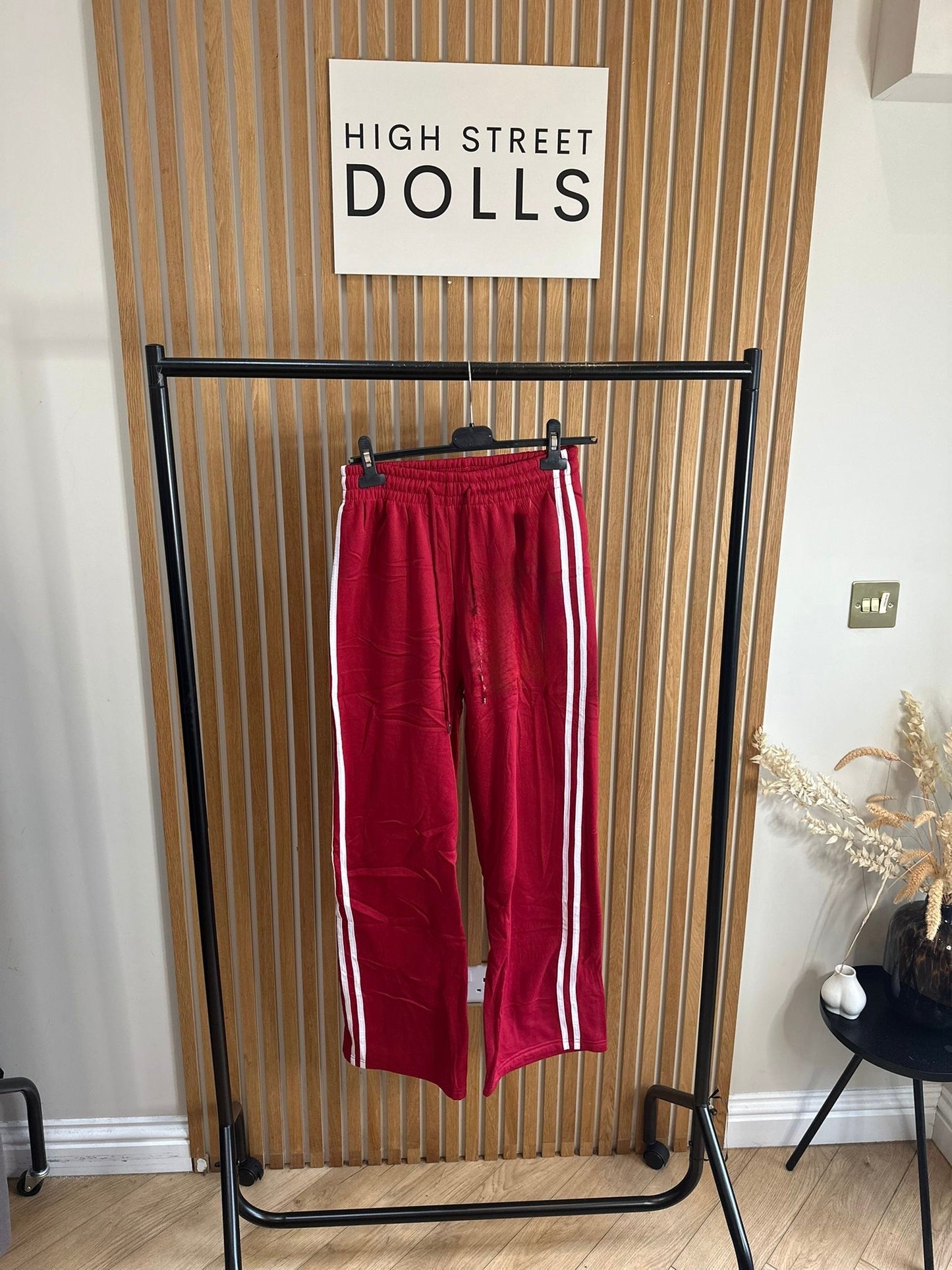 Lori NY Stripe Wide Leg Joggers Jersey Trousers