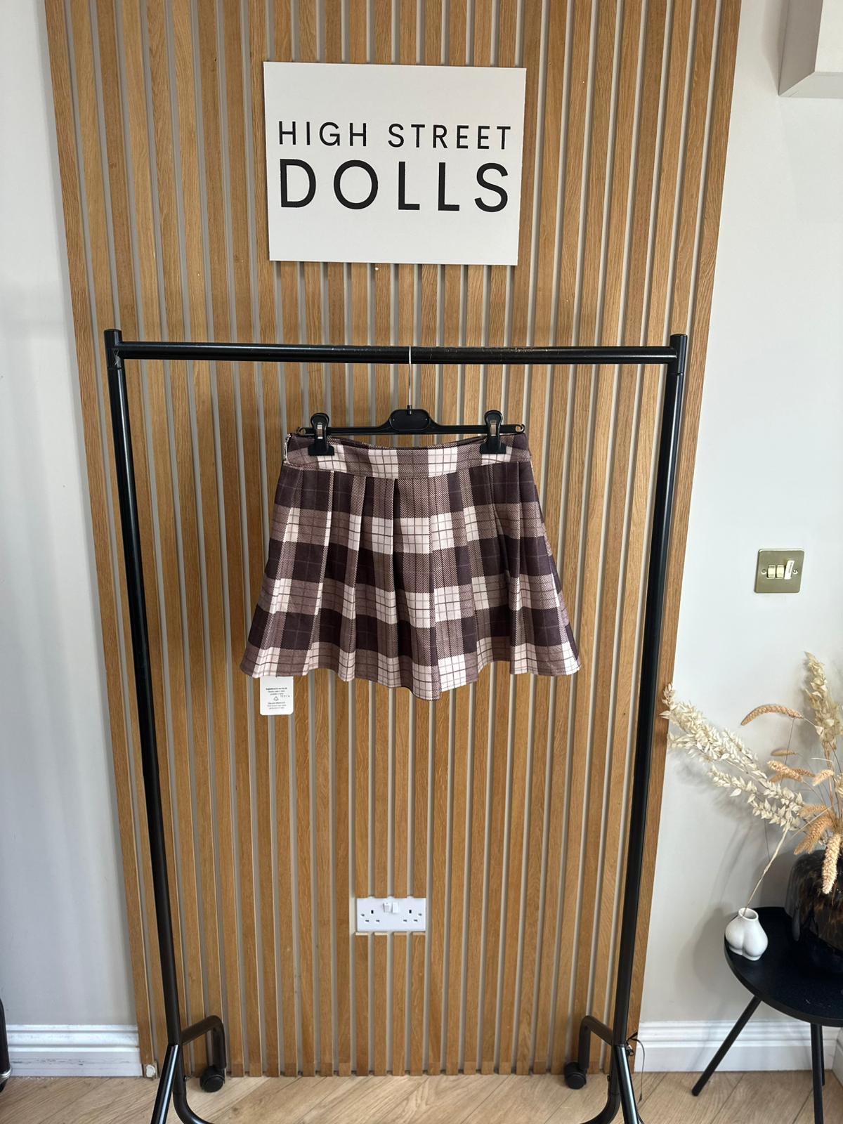 Carrie Tartan Pleated Skort Autumn Winter Mini Skirt Shorts Check Festive