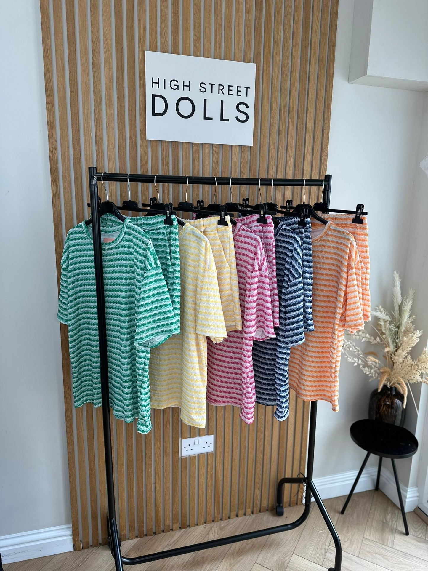 Paisley Stripe T shirt and Shorts Set Summer Holiday Outfit Co Ord