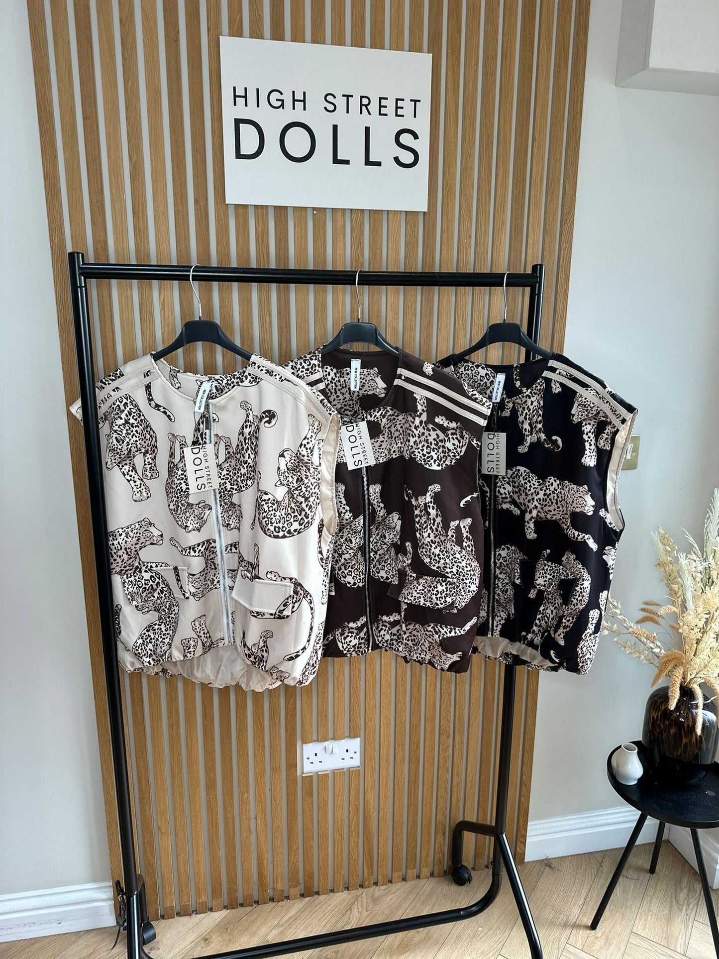 Cally Gilet Bomber Jacket Cheeta Print