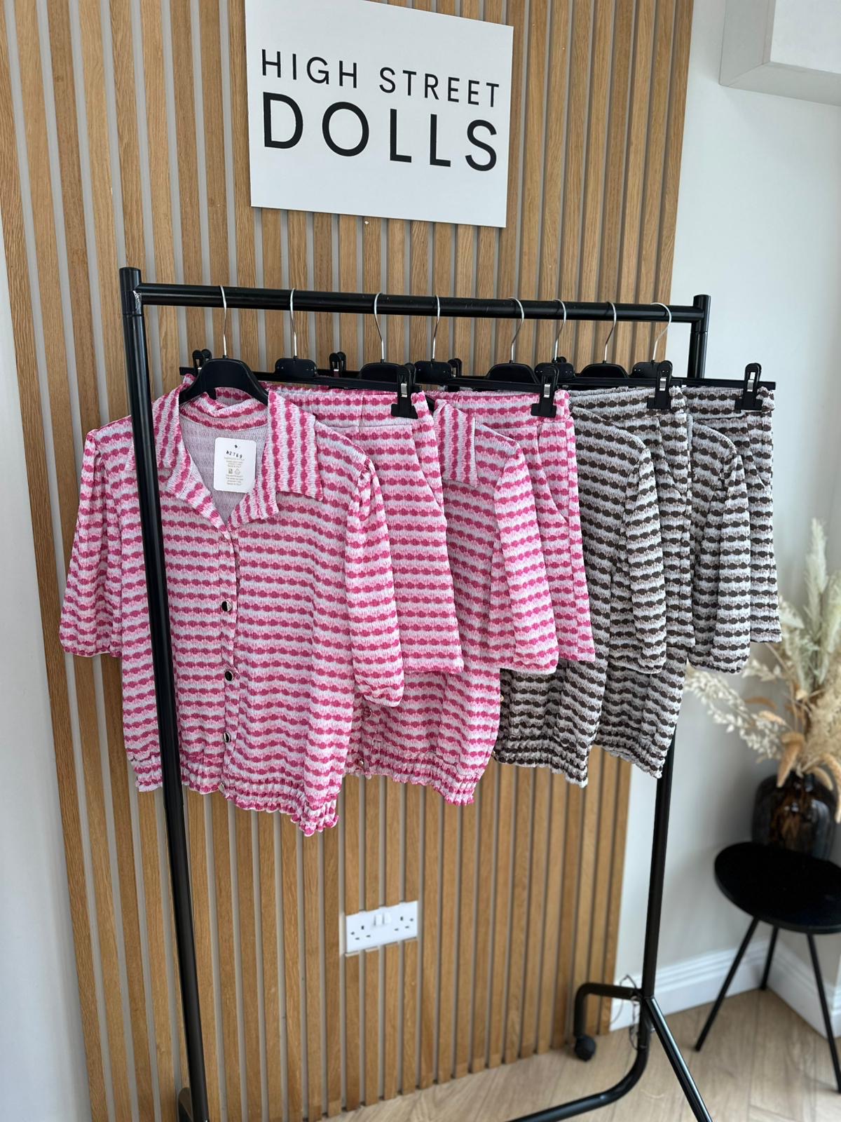 Morgan Striped Top and Shorts Set Summer Holiday Outfit