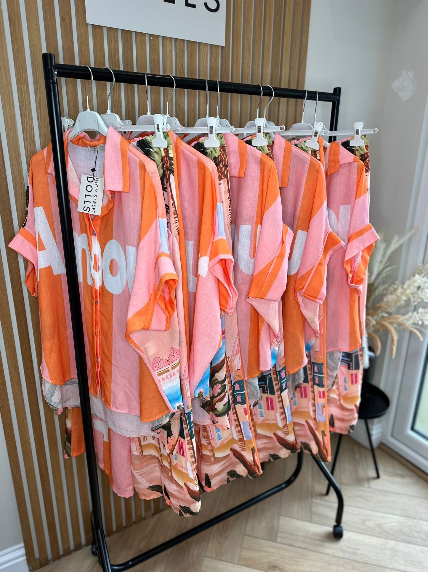 Odette Shirt and Trouser Set Summer Outfit Holiday Co Ord Slogan Top