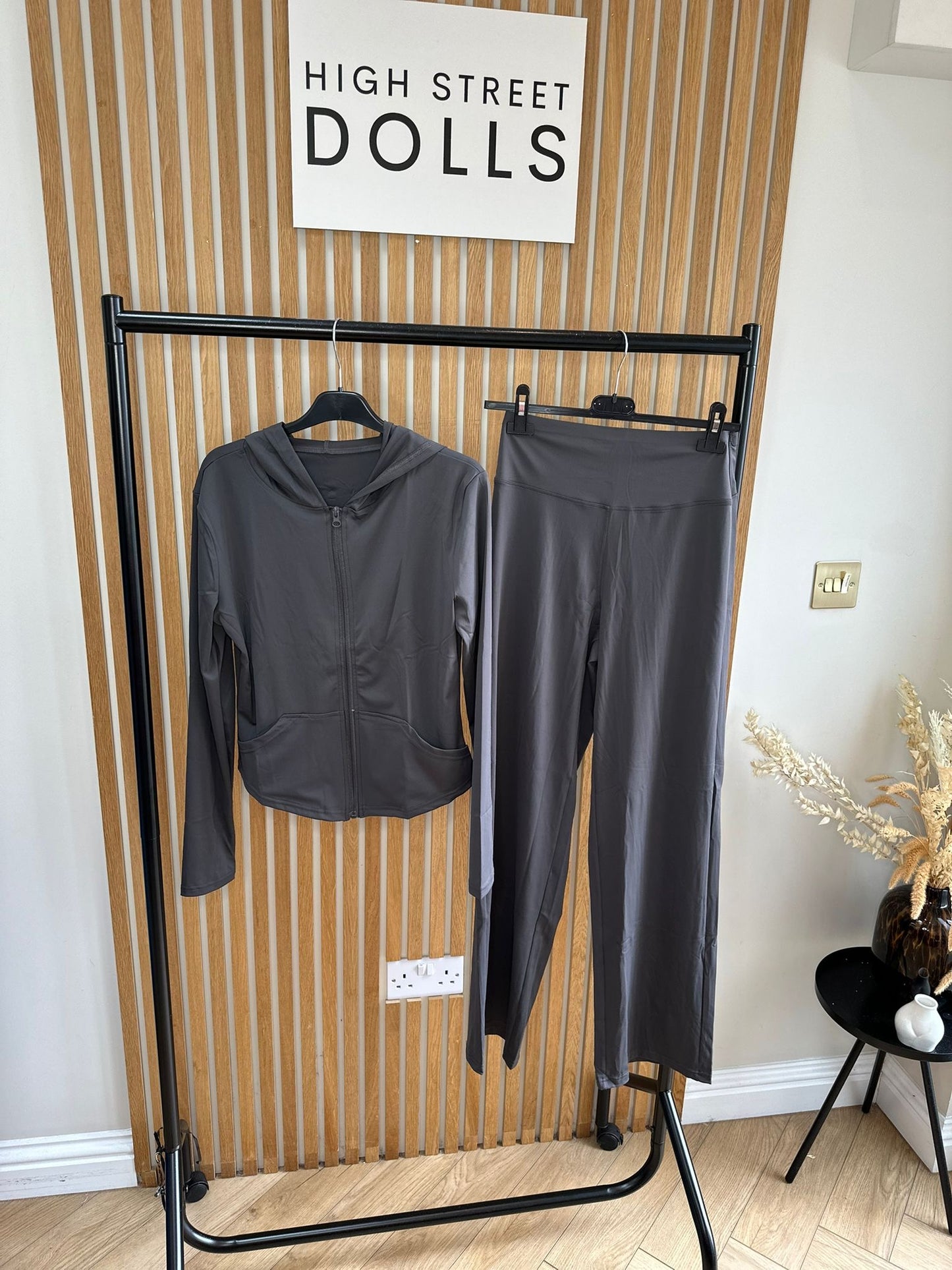 Jodie Activewear Lycra Lounge Set Hooded Zip up Jacket and Trousers