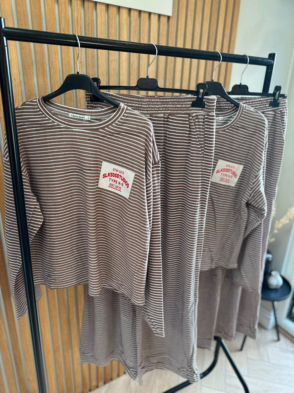 Tori Striped Lounge Set – Women’s Co-Ord Loungewear, Autumn Winter, Soft Lightweight Fabric