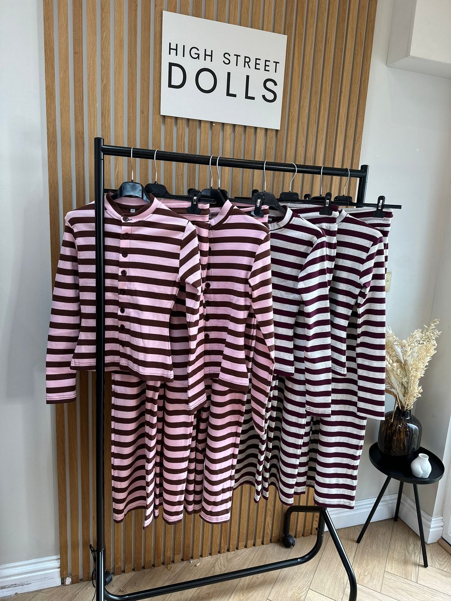 Kady Striped Lounge Set Co Ord Cardigan and Trousers Long Sleeve Top Loungewear Two Piece Spring Summer