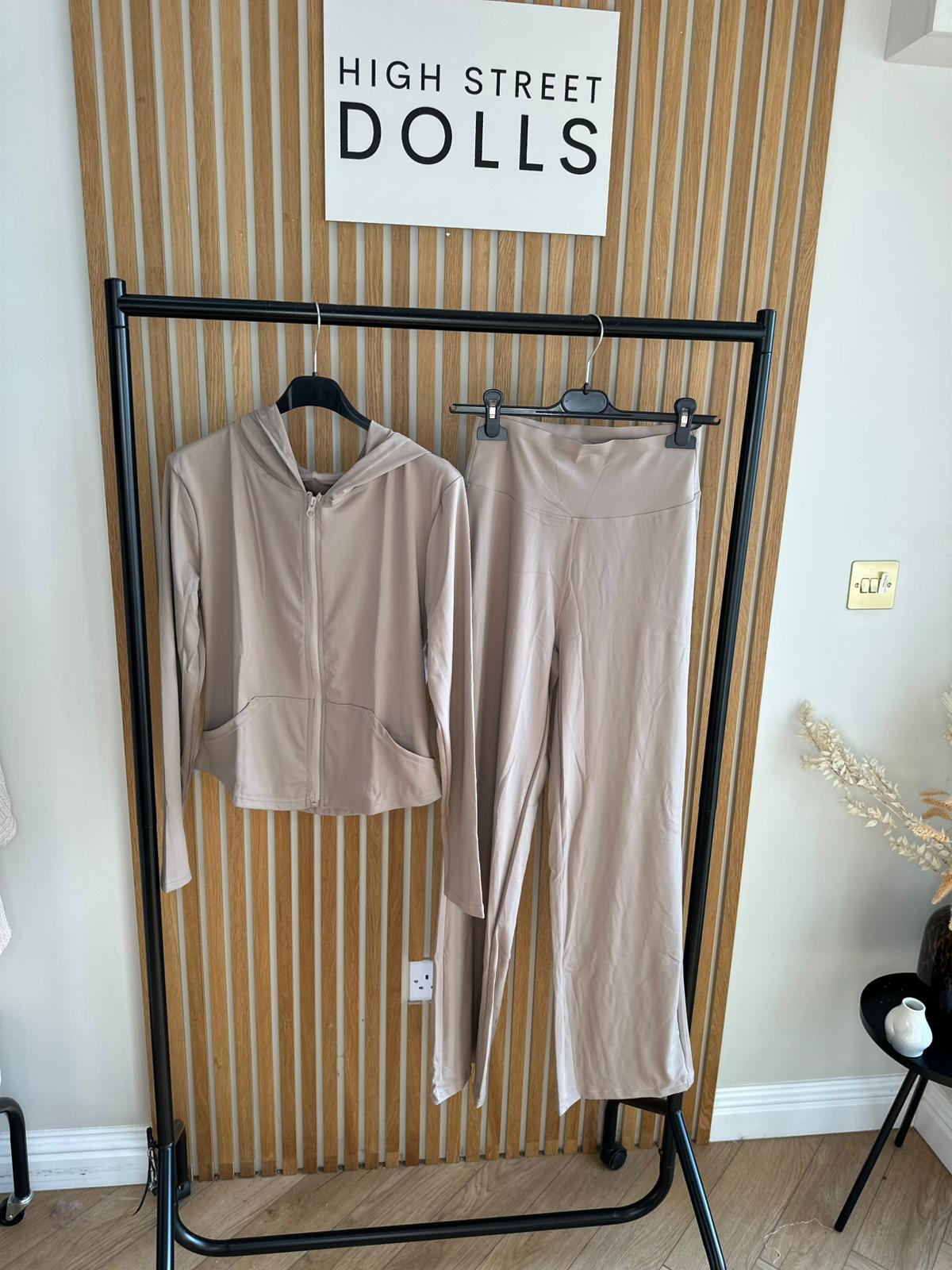 Jodie Activewear Lycra Lounge Set Hooded Zip up Jacket and Trousers
