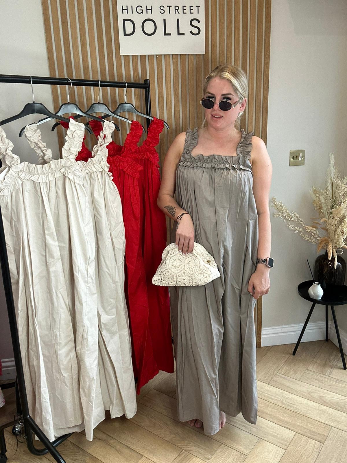 Sofia Maxi Dress Ruffle Straps Holiday Summer Outfit