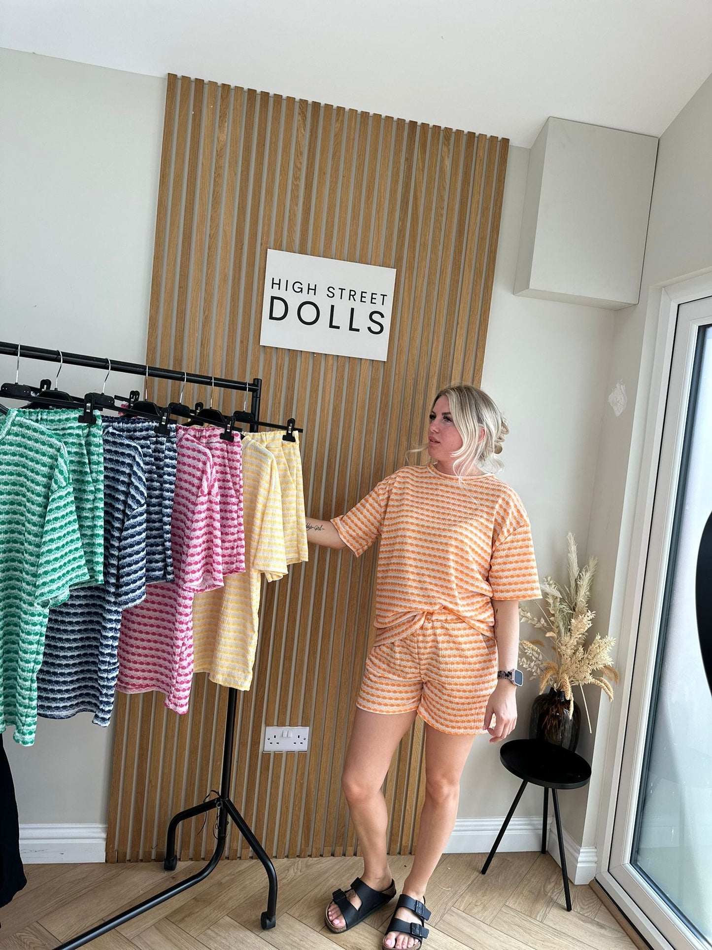 Paisley Stripe T shirt and Shorts Set Summer Holiday Outfit Co Ord
