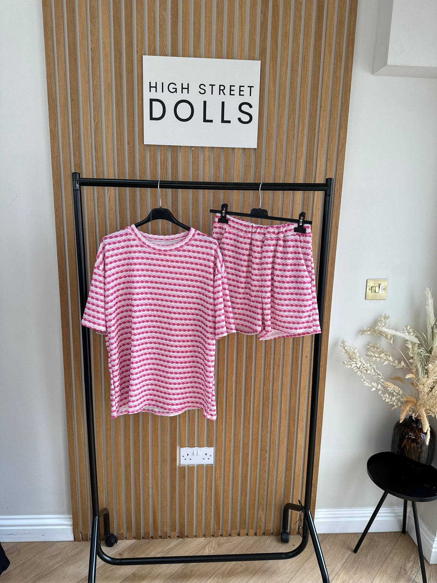 Paisley Stripe T shirt and Shorts Set Summer Holiday Outfit Co Ord