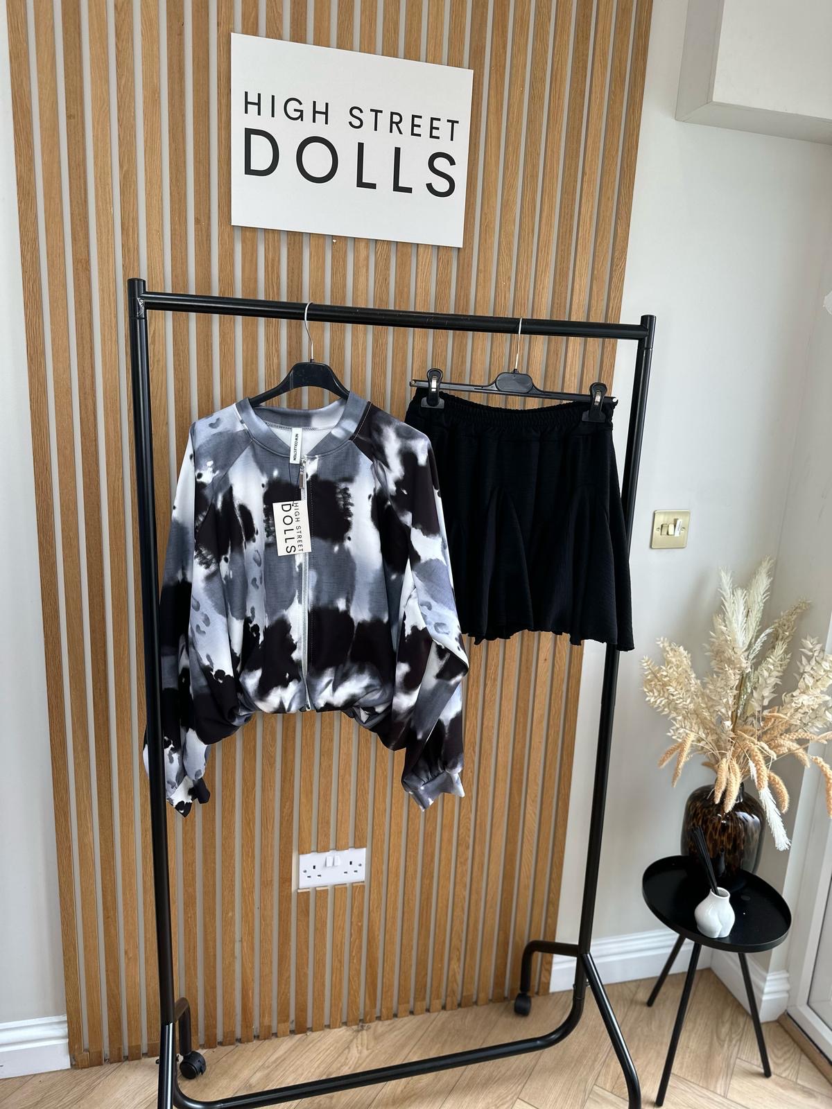 Naomi Two Piece Bomber and Skirt Co Ord