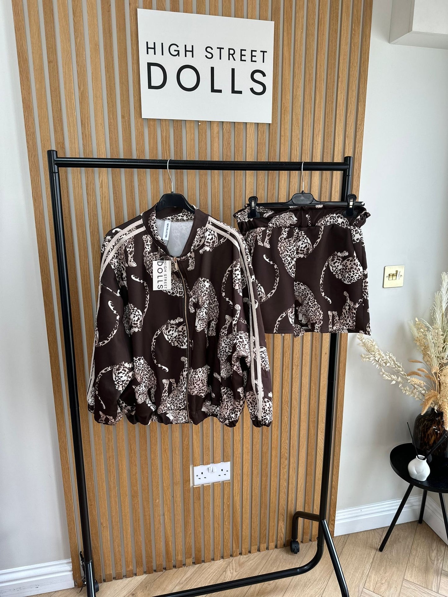 SassKia Cheetah Print Bomber Jacket and Shorts Holiday Summer Women’s two piece co-ord