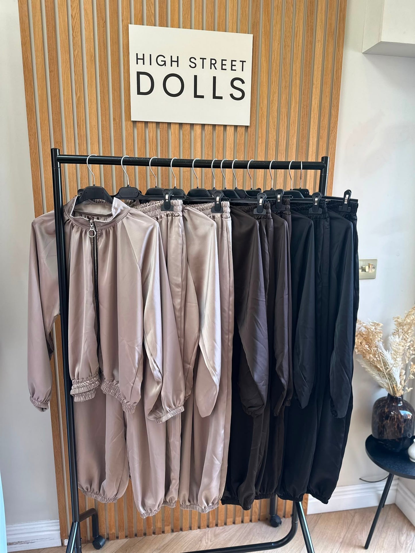 Blair Satin Harem Tracksuit Two-Piece Bomber Jacket Style Co-Ord, Silky Satin Material Autumn Loungewear