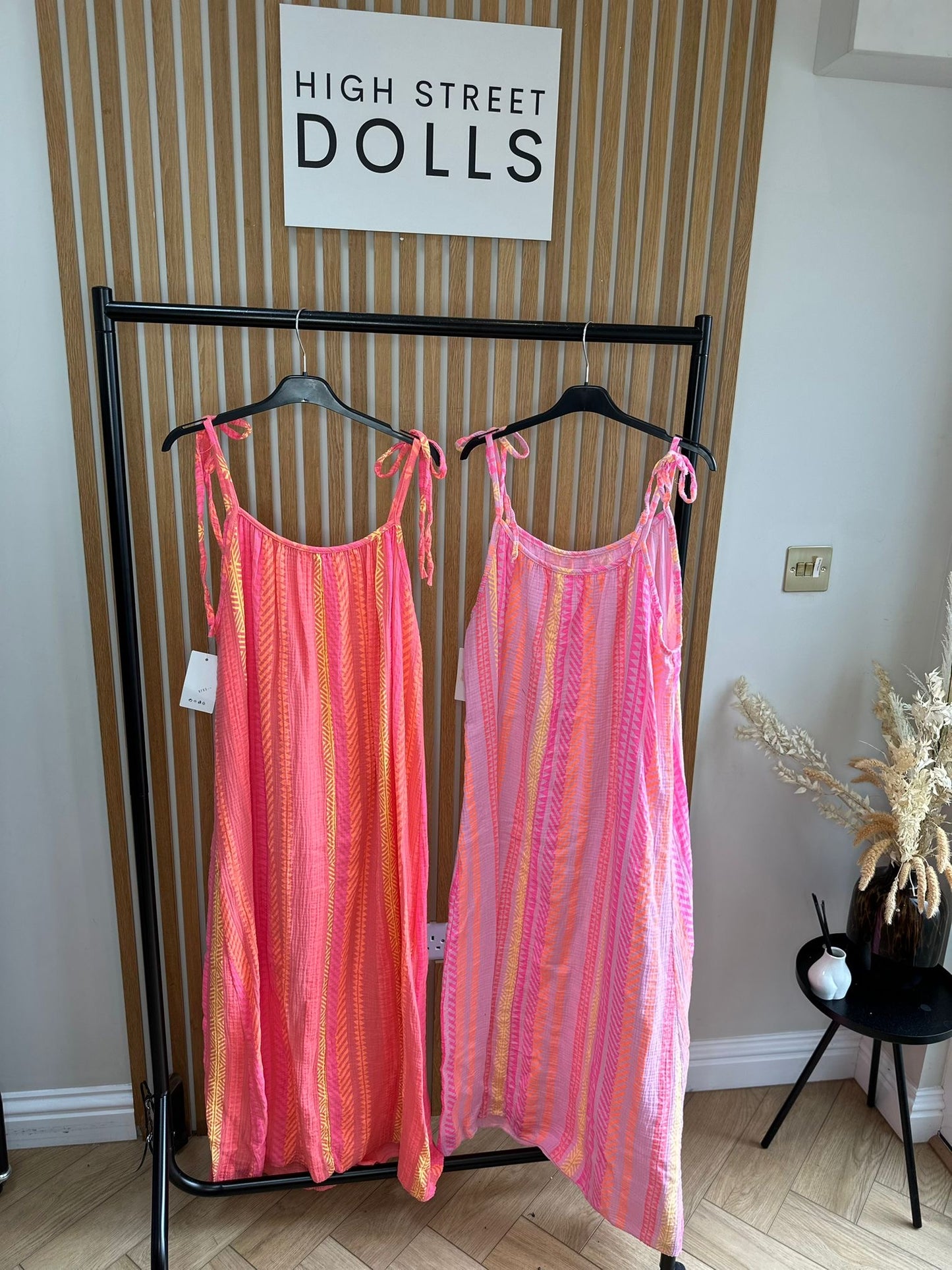 Daphne Printed Dress Maxi Length Stripe Print Holiday Summer