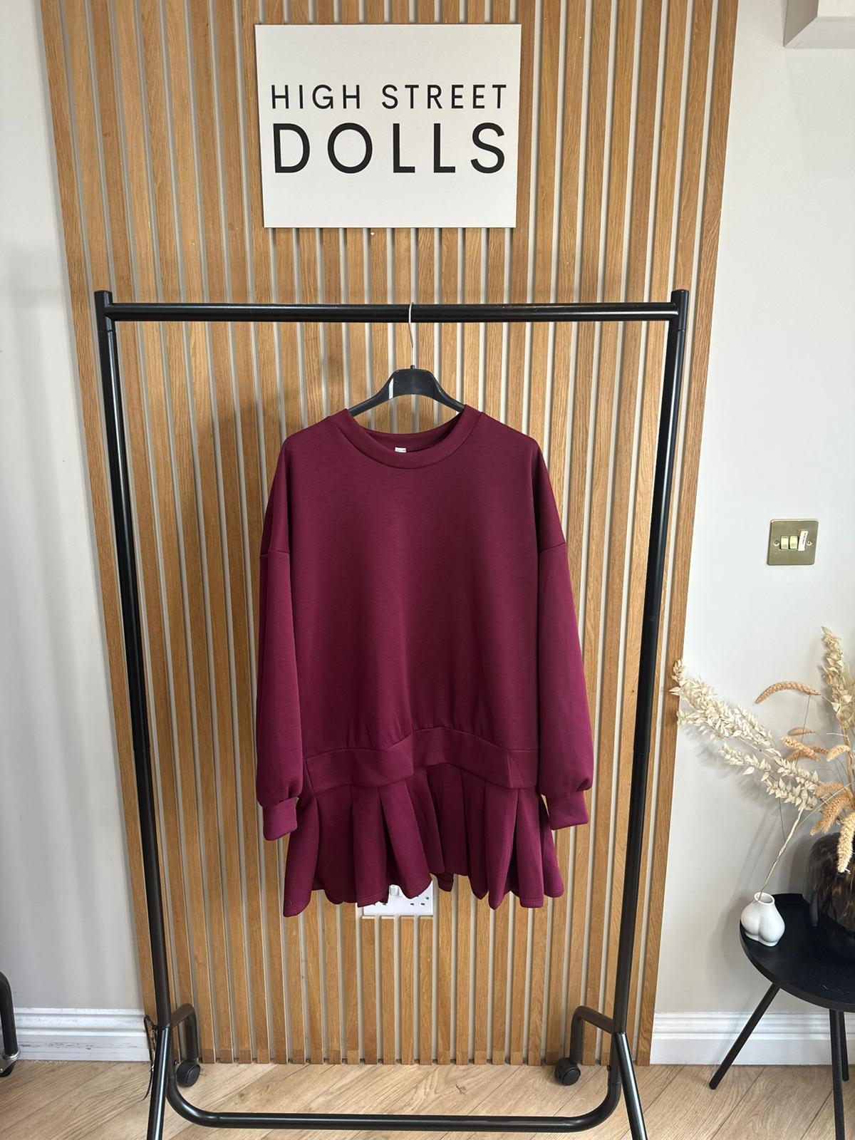 Ava Jumper Dress With Pleated Skirt Autumn Winter