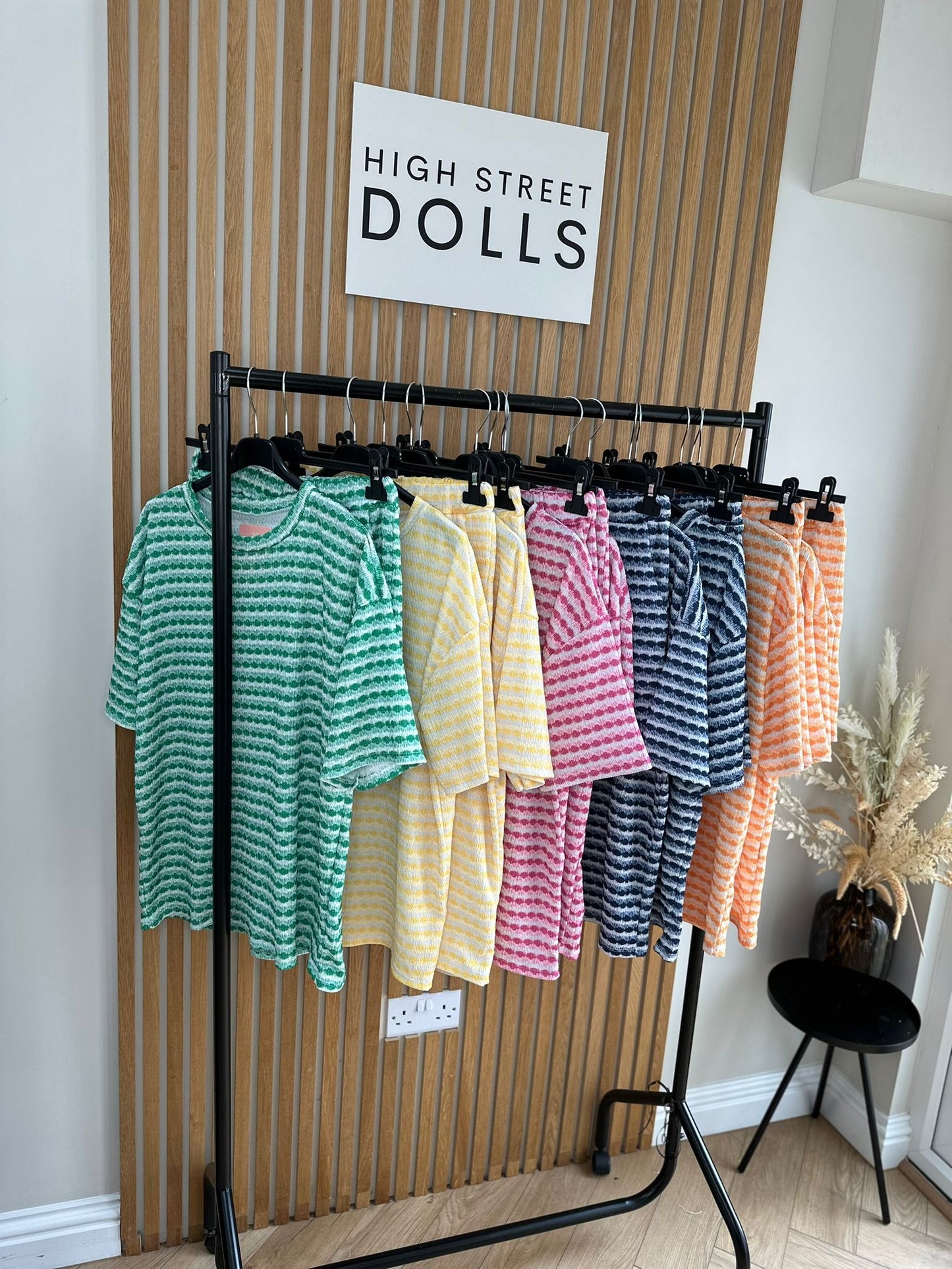 Paisley Stripe T shirt and Shorts Set Summer Holiday Outfit Co Ord